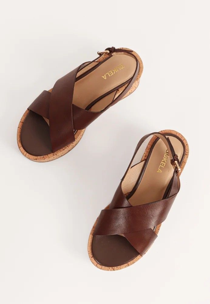 Bukela Alka Sandal – Mørkebrun Plateau