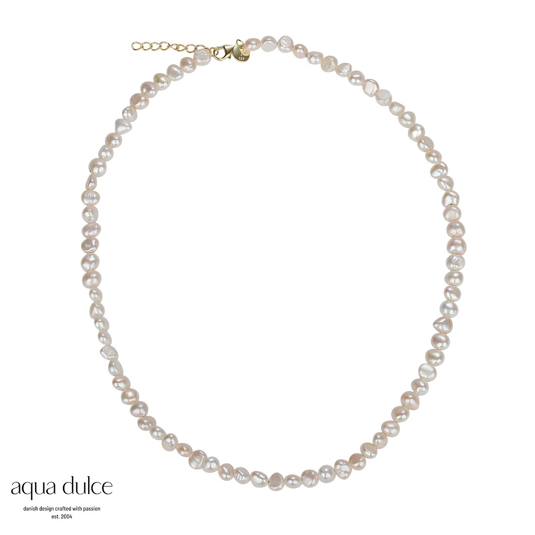 Pearl Necklace i Guld – Aqua Dulce
