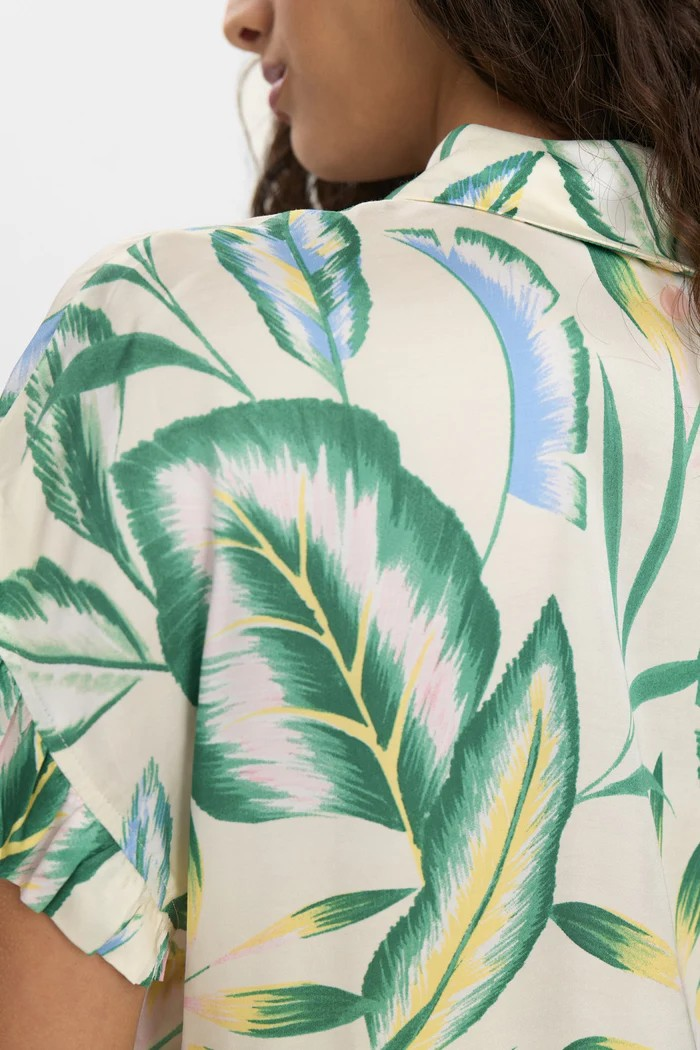 NUGwenna – grøn mønstret skjorte i viskose | Nümph