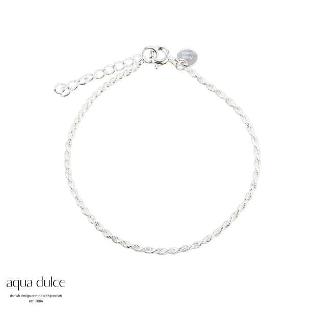 Rope Bracelet Sølv – Aqua Dulce