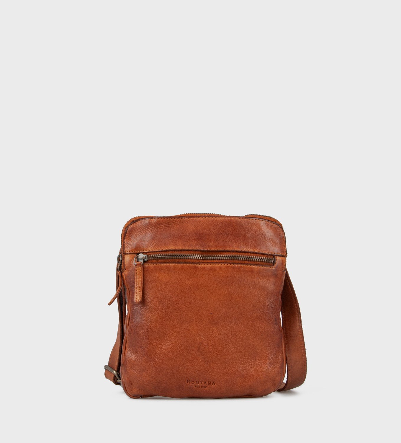Atkins Crossbody – Lædertaske i Cognac | Montana