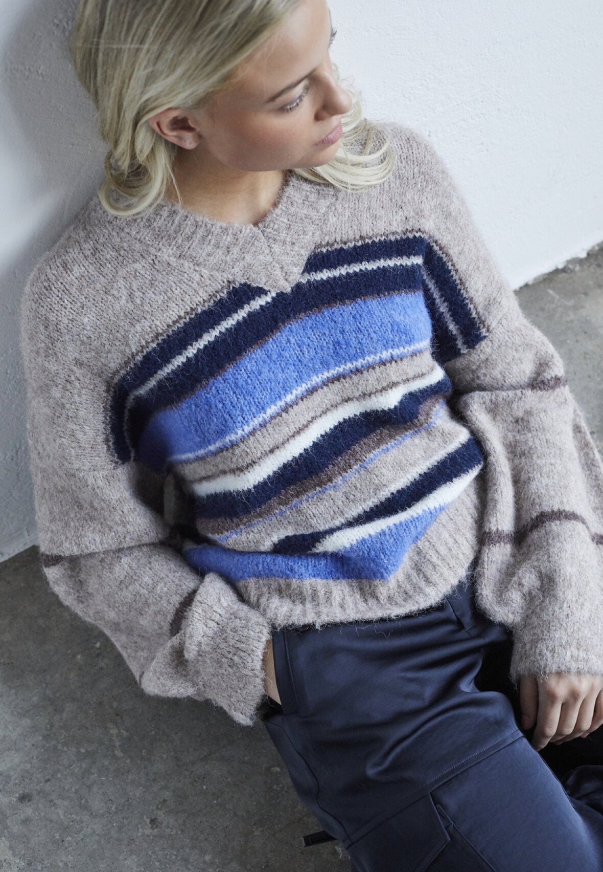 Love1286 Stribet Strik