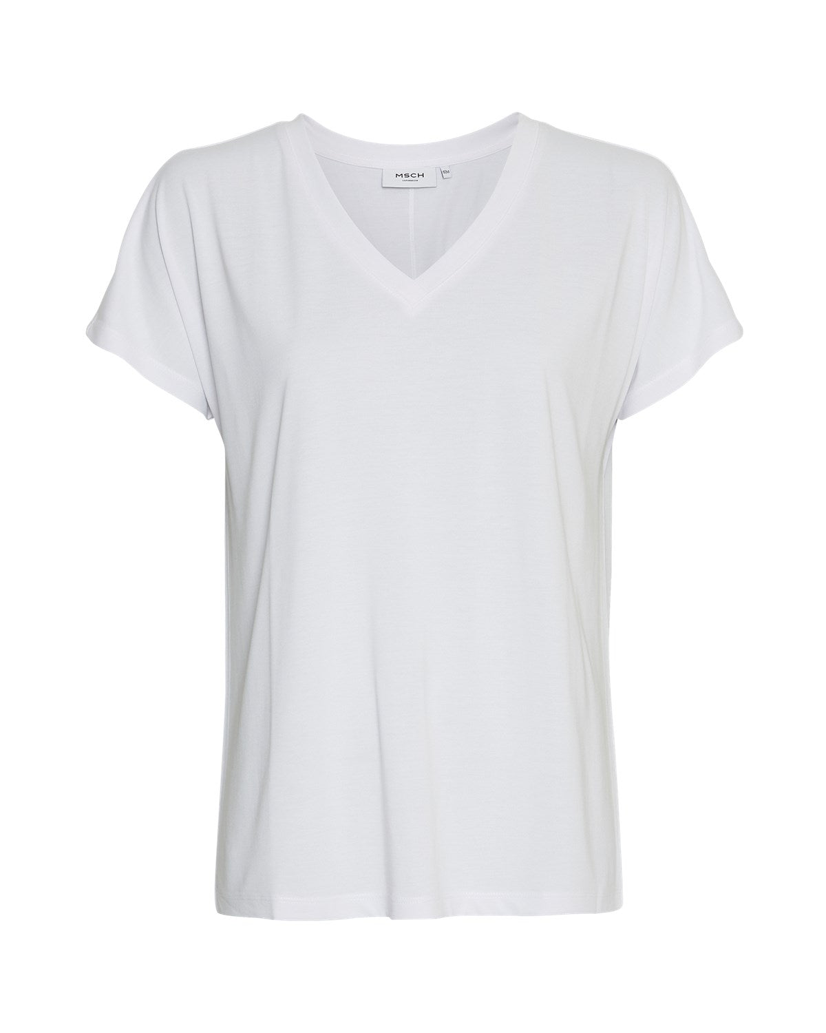 Moss Copenhagen Fenya V-neck tee hvid