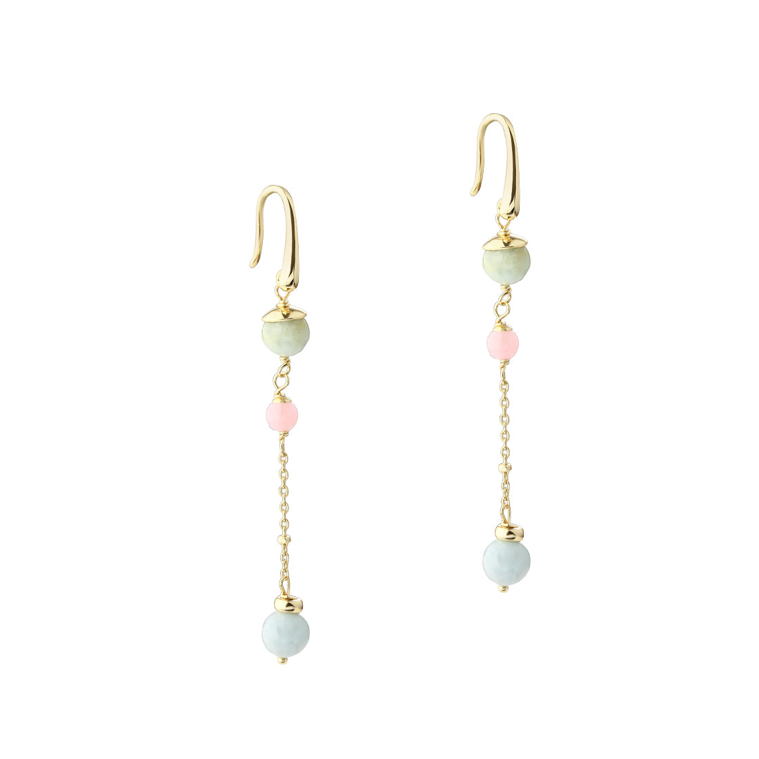 Morganite Dream – Forgyldt Ørering fra Aqua Dulce