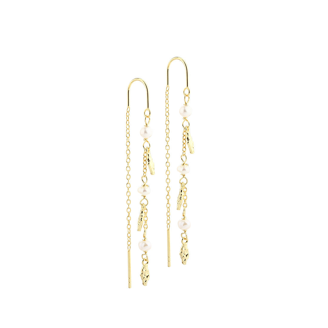 Milena Pearl Earththread Ørering – Aqua Dulce