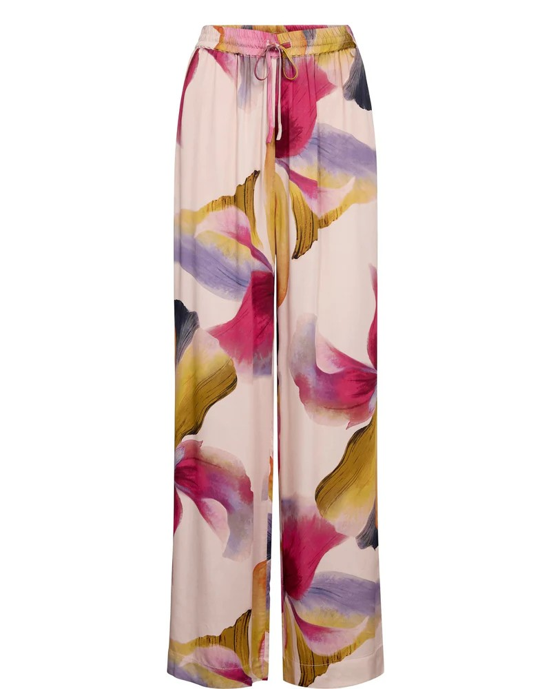 NUBotanica Pants – vidde bukser med blomsterprint i 100% viskose fra Nümph