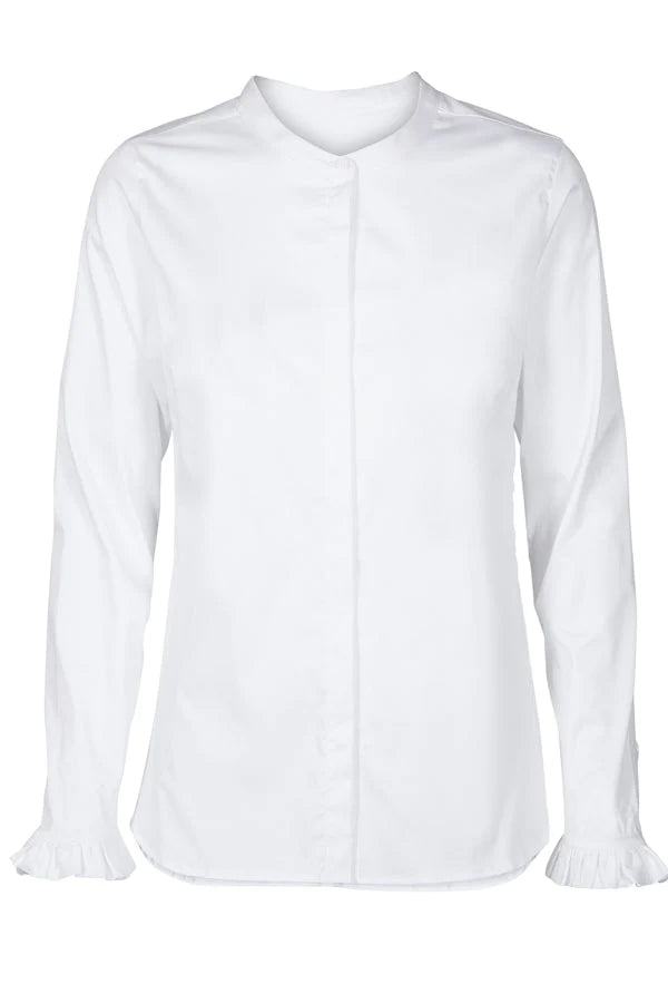 Mattie Shirt, White, Skjorte fra Mos Mosh