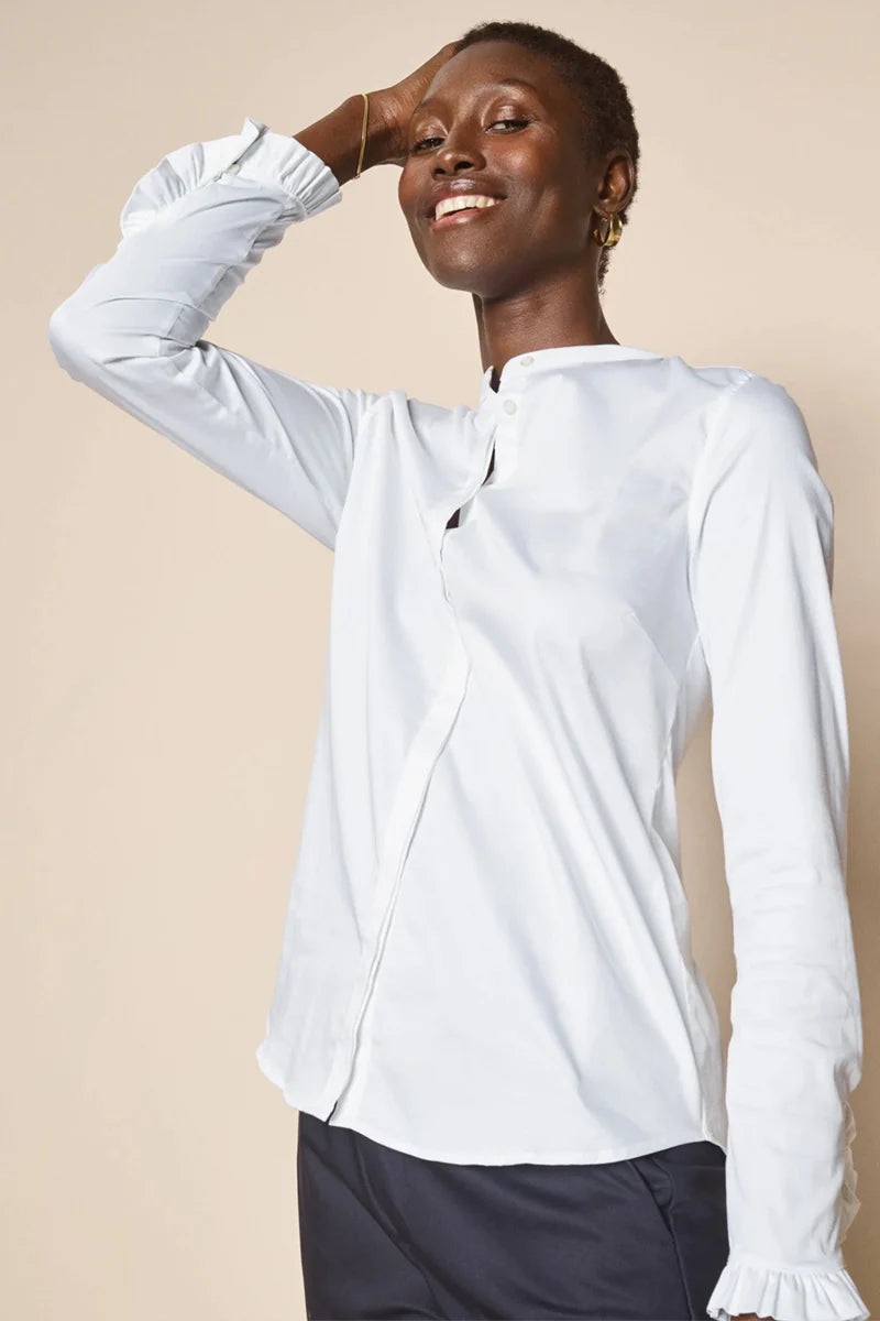 Mattie Shirt, White, Skjorte fra Mos Mosh