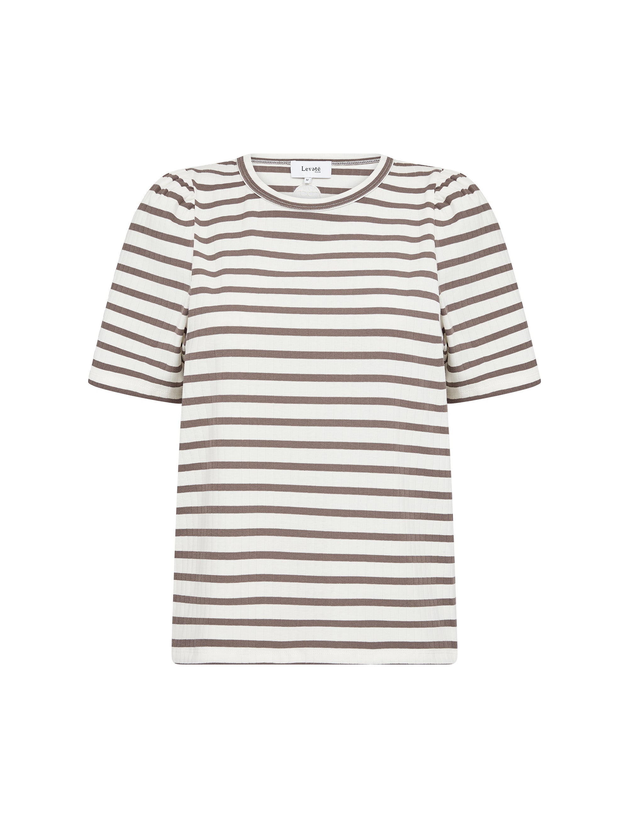 Leveté Room - LR-Neddie 1 t-shirt, brun/hvid