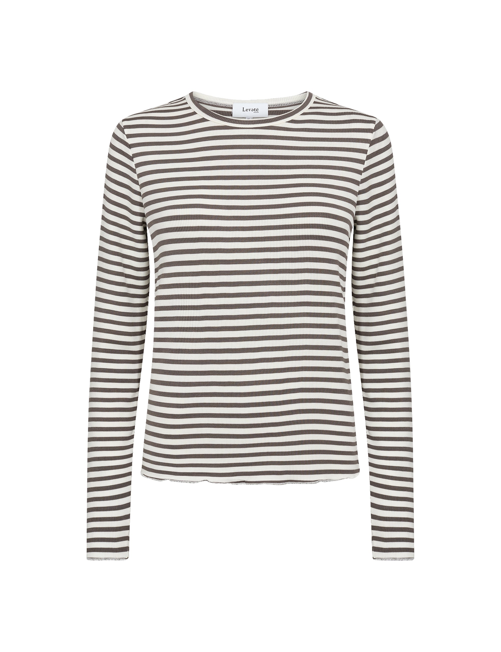 Leveté Room - LR-Ika 11 bluse, hvid/brun