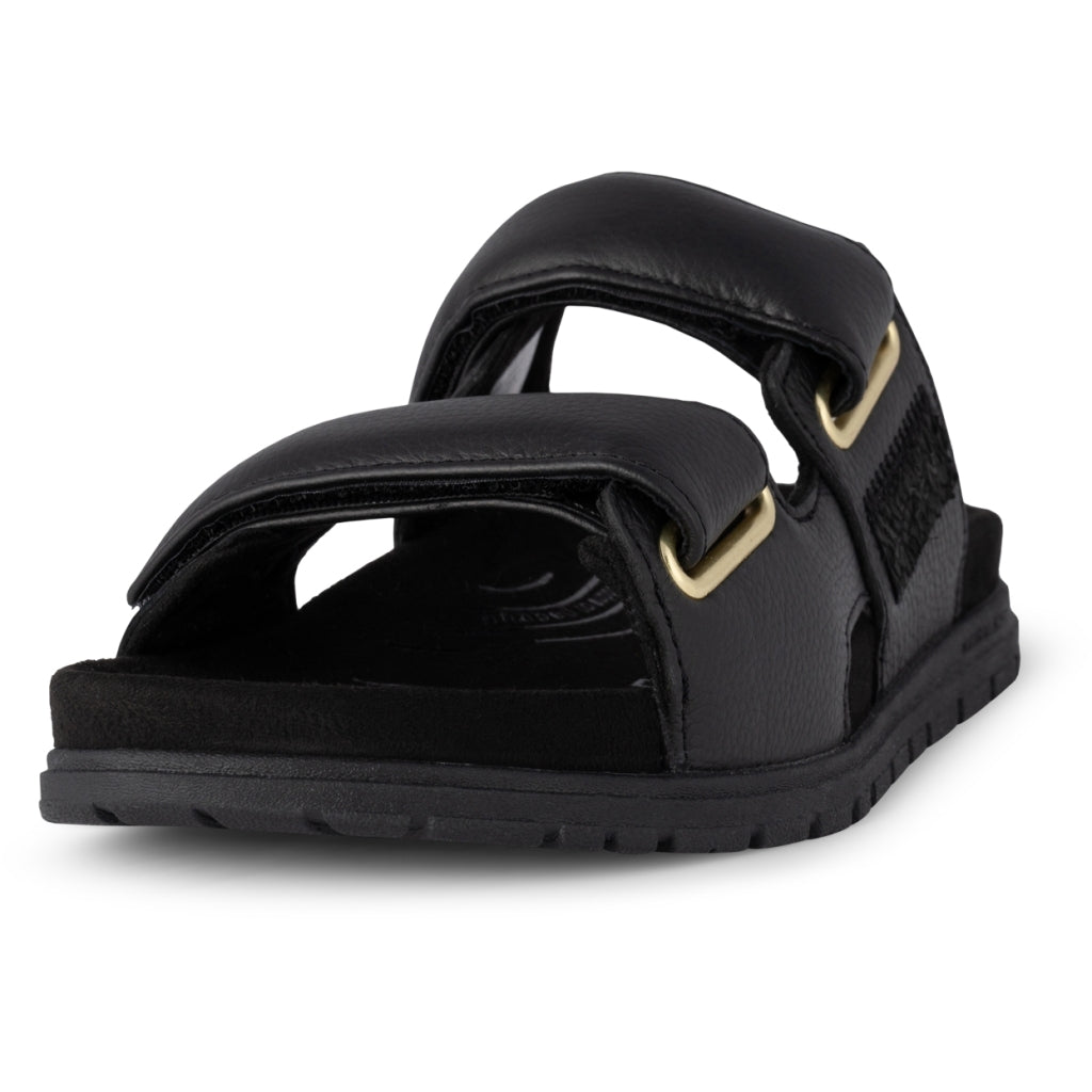 Woden Lisa Leather Sandal – Sort sandal med komfort