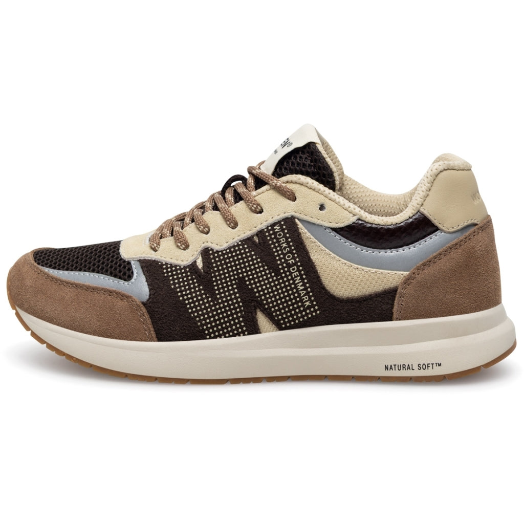 Woden - Rigmor Open Mesh i Chocolate multi