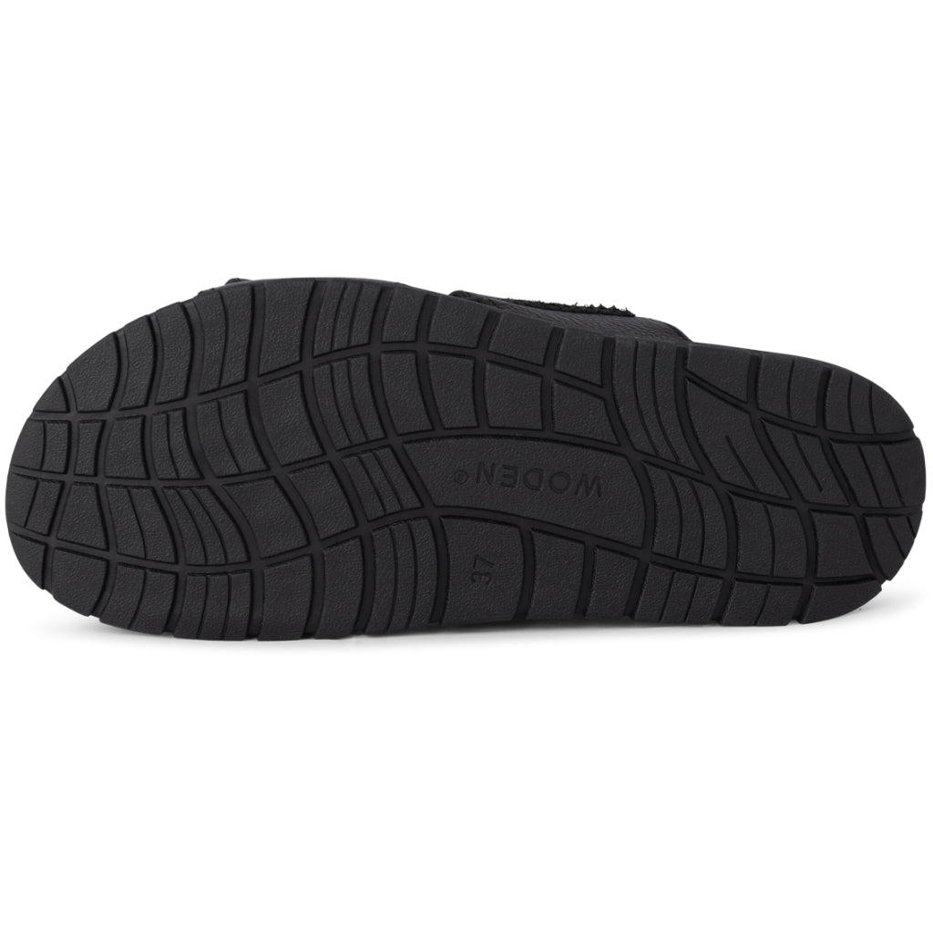 Woden Lisa Leather Sandal – Sort sandal med komfort
