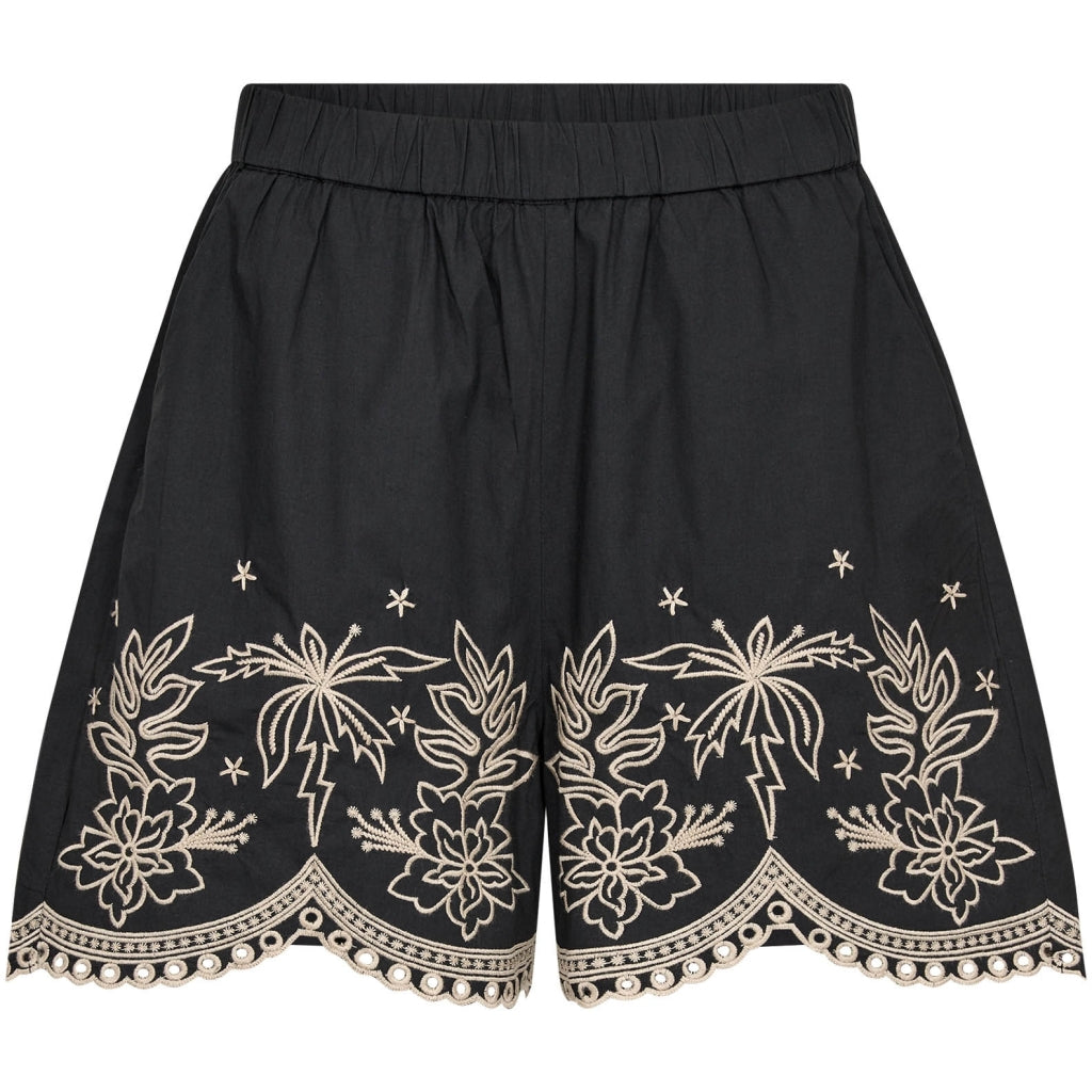 DikteGO Shorts fra Gossia – Sorte shorts med broderi