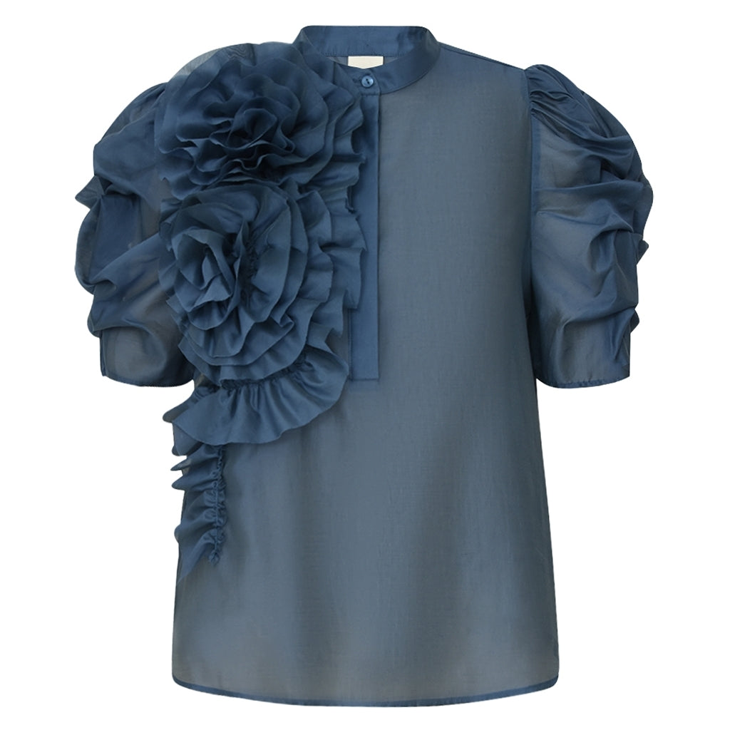 Gossia - AnnsofiGO Blouse, Dusty blue