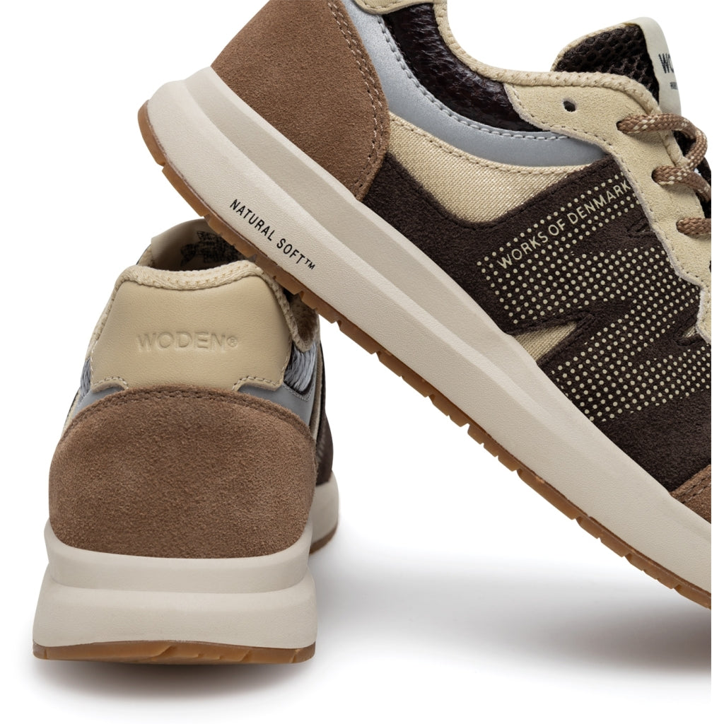 Woden - Rigmor Open Mesh i Chocolate multi