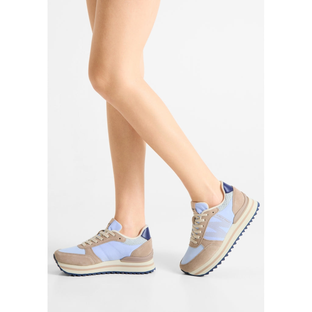 Woden - Ronja Pleateau sneakers i lyseblå