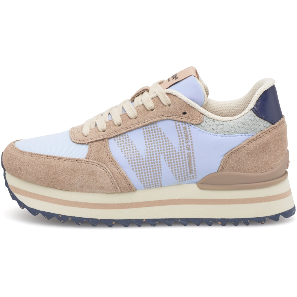 Woden - Ronja Pleateau sneakers i lyseblå