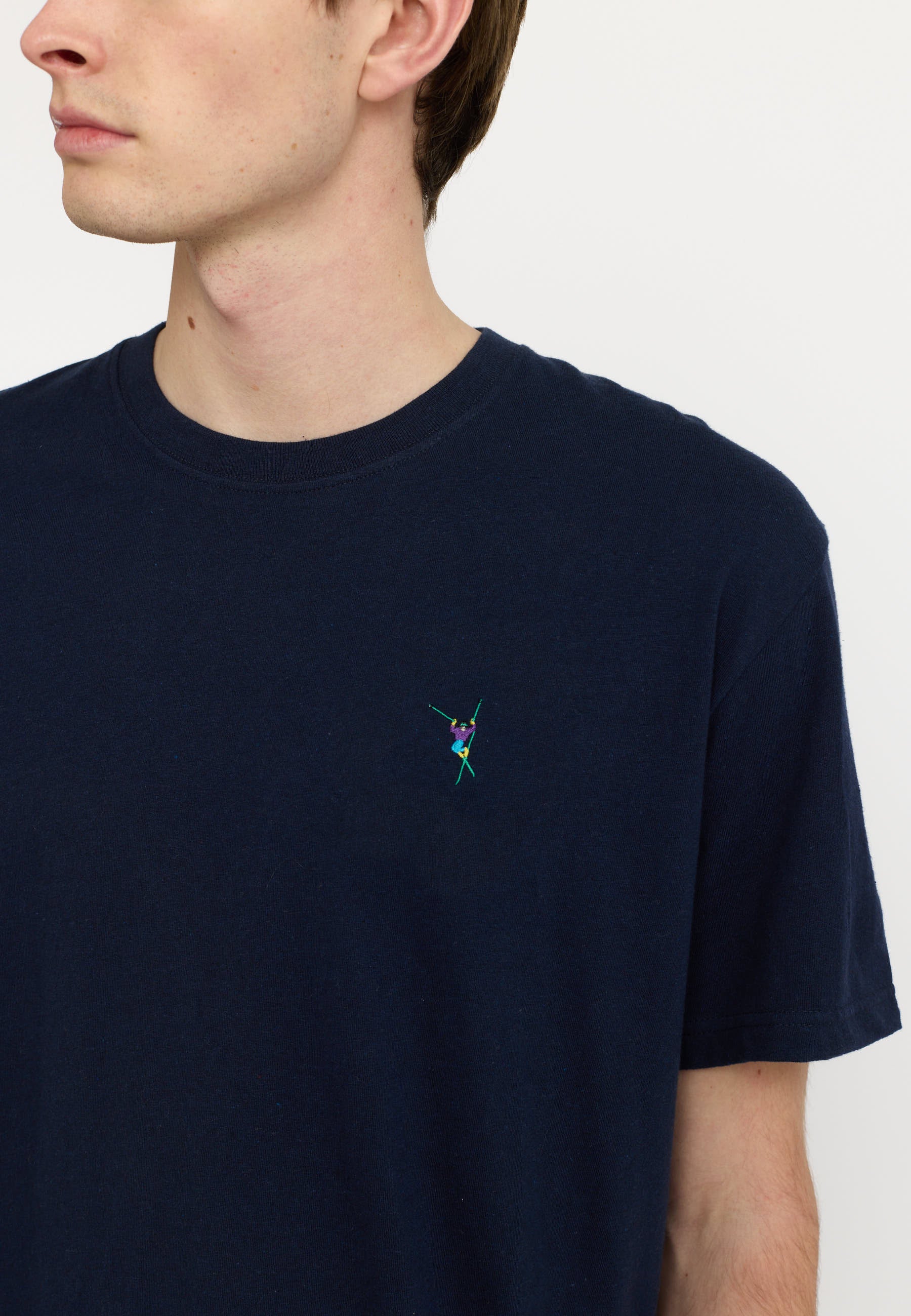 Revolution - Application T-shirt i Navy Melange