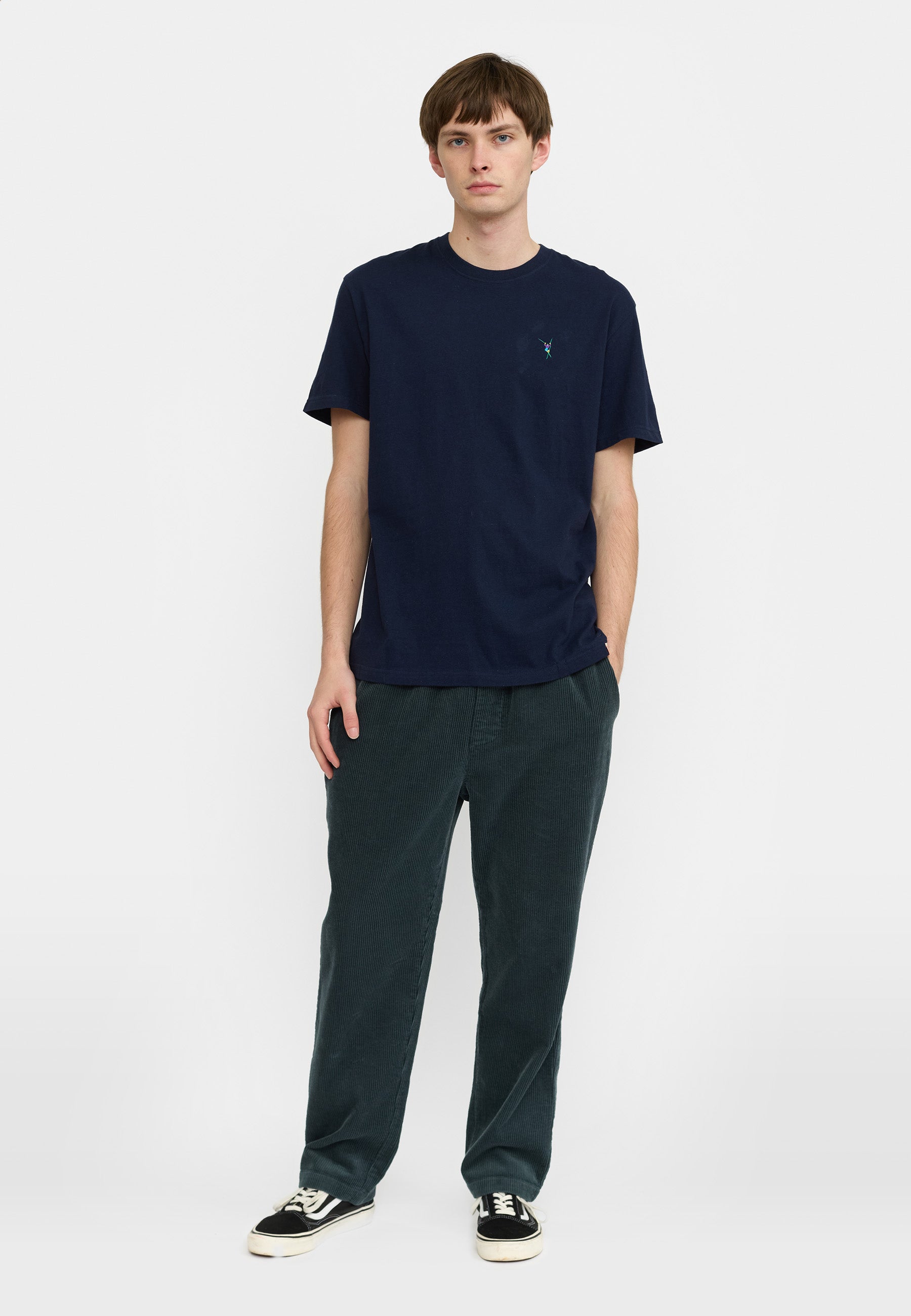Revolution - Application T-shirt i Navy Melange