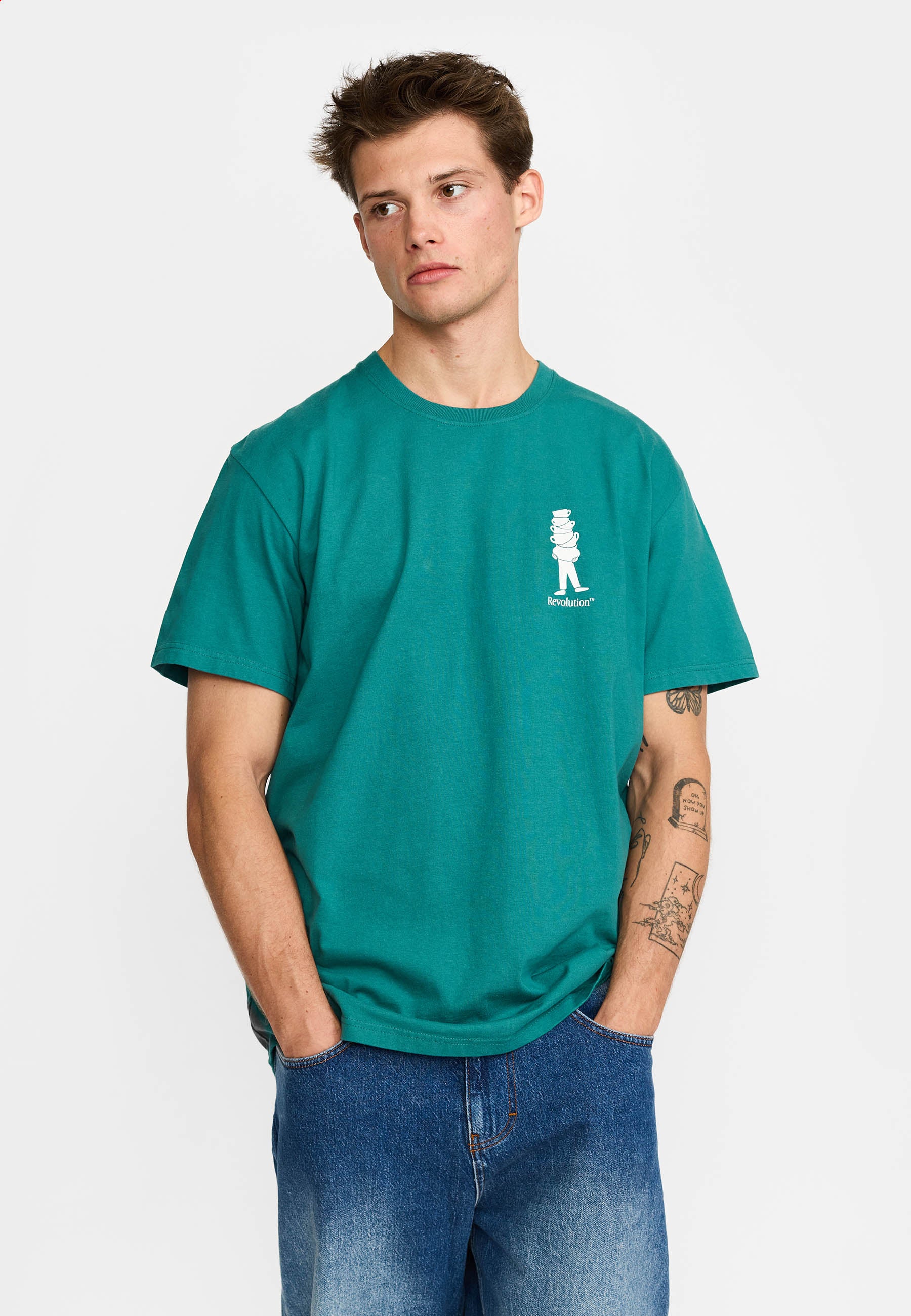 Revolution - Printed T-shirt Bre Darkpetrol