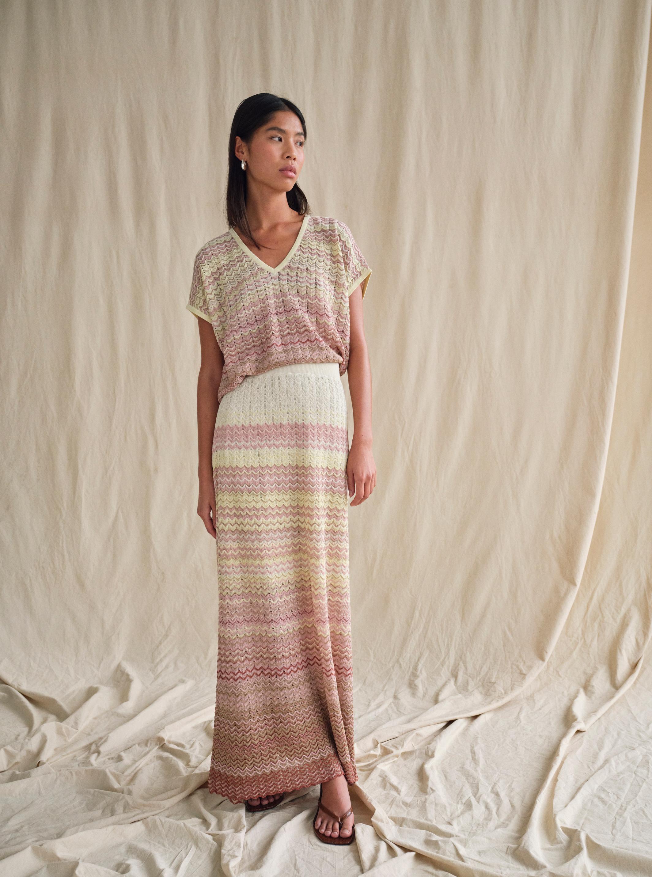 MMHopi Zig Zag Skirt – Strikket Nederdel fra Mos Mosh