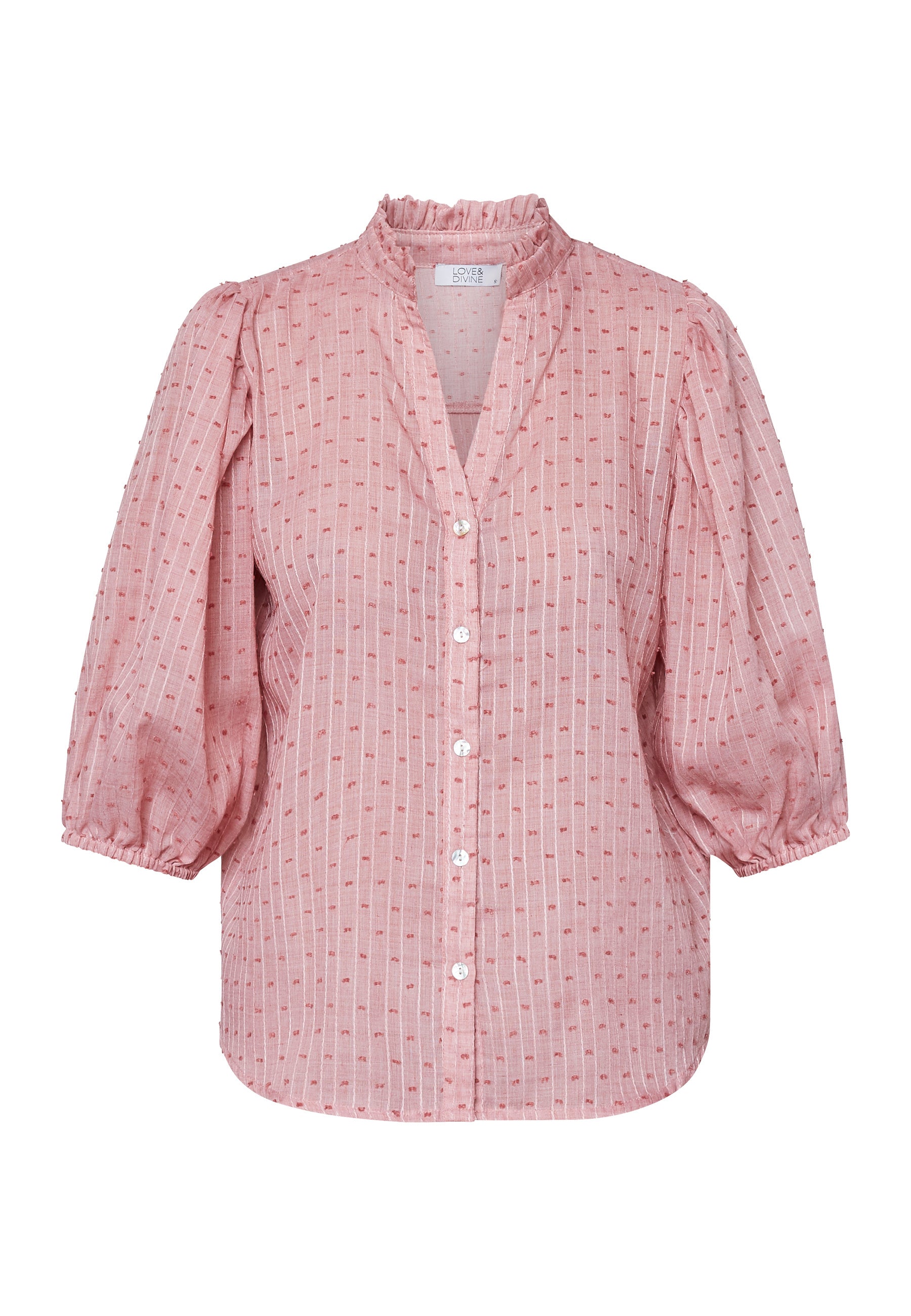 Love&divine Love456-7 Skjorte – Rosa Dot