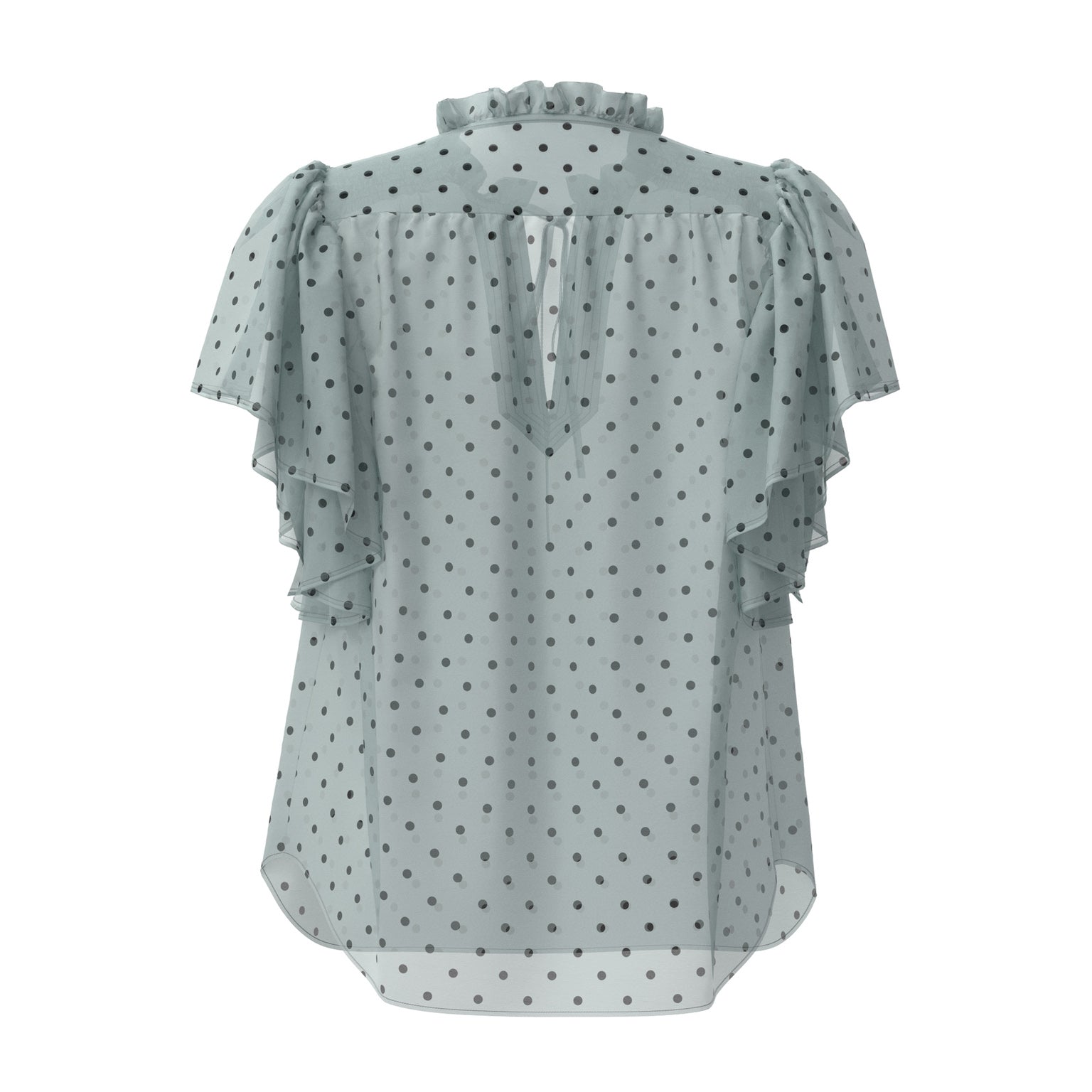 Co' Couture -  DionneCC Dot SS Frill Top