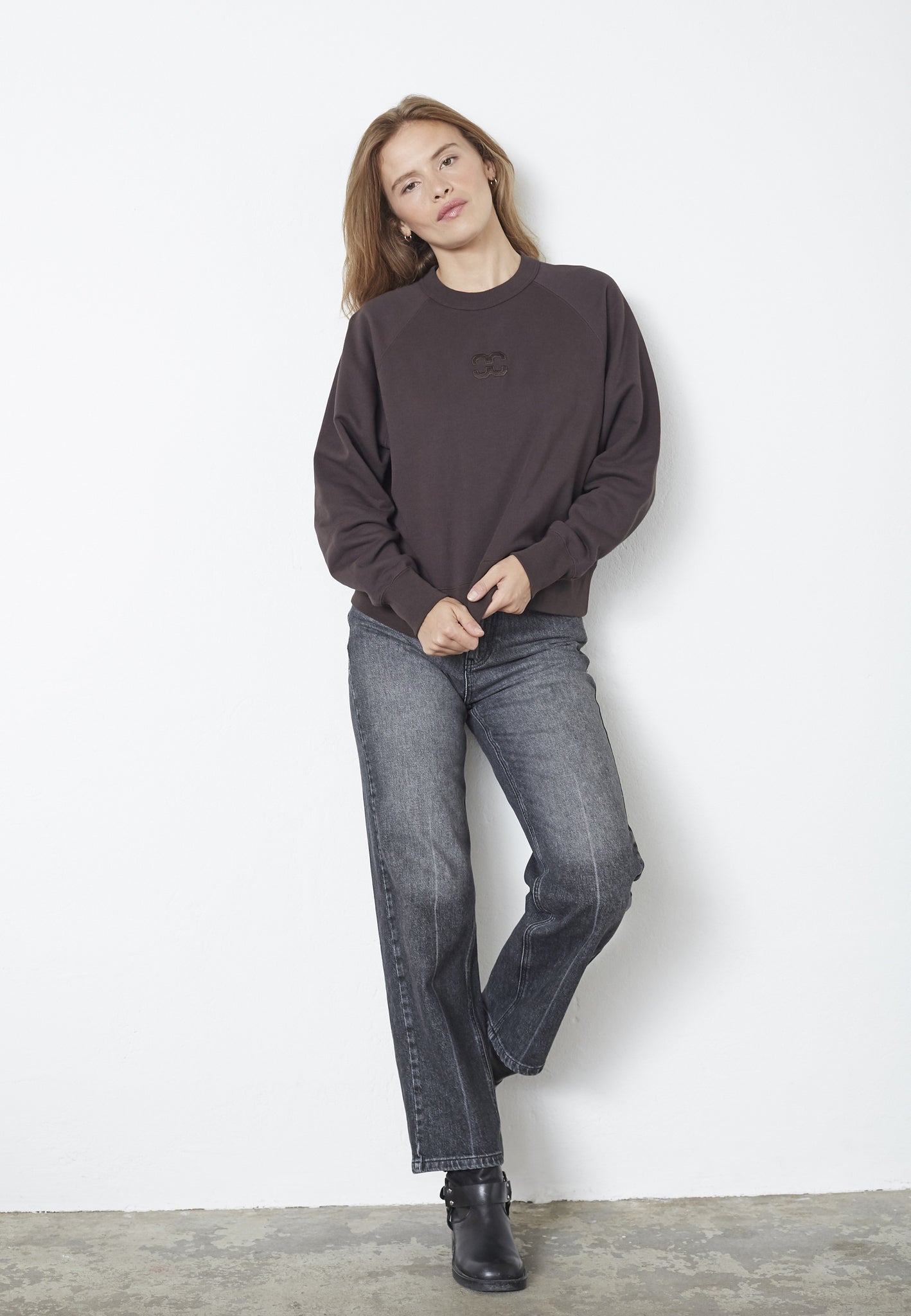 Co' Couture - ErisCC Sweatshirt i mørkebrun