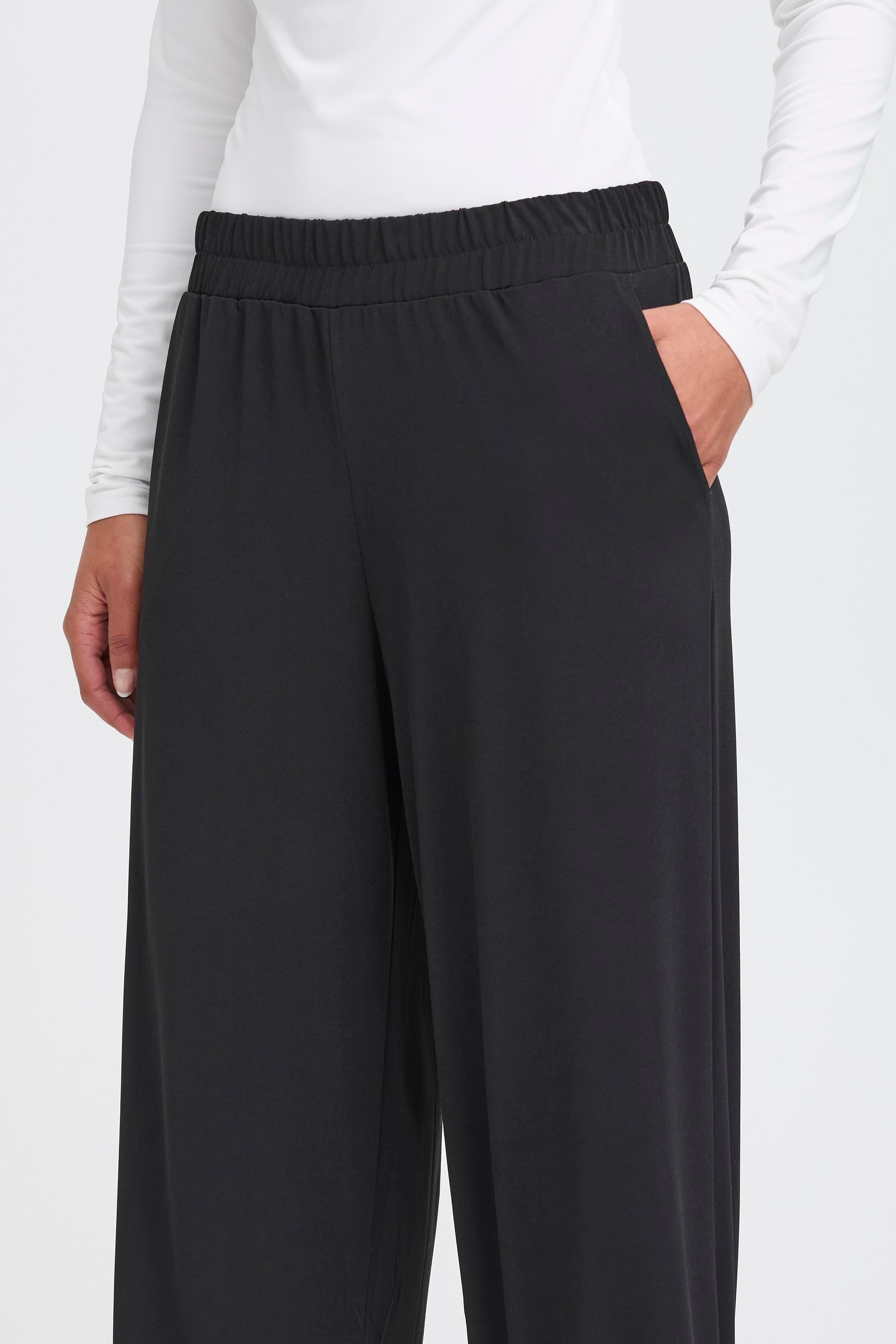 Ichi IHLima Pant i Sort – Komfortabel Buks