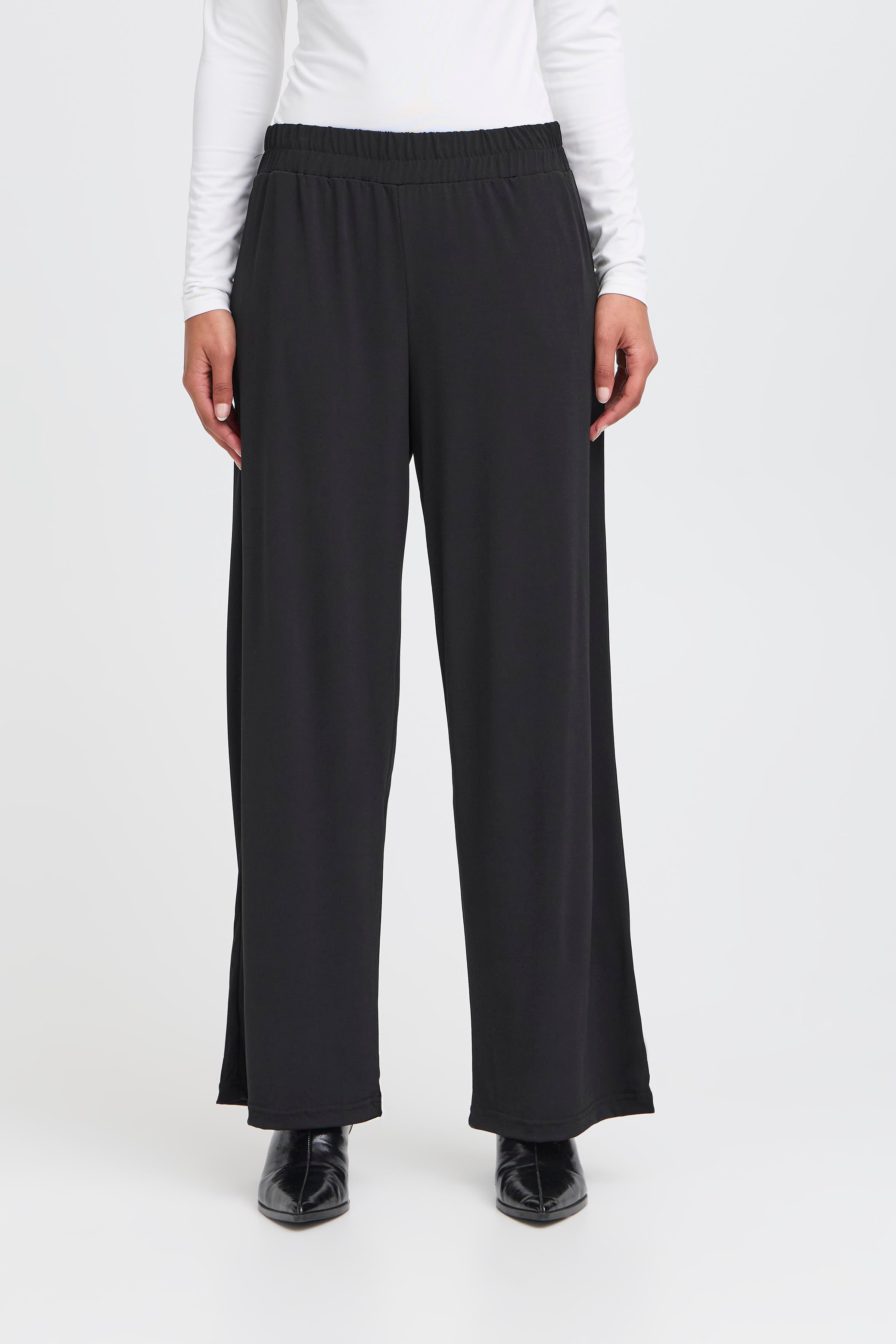 Ichi IHLima Pant i Sort – Komfortabel Buks