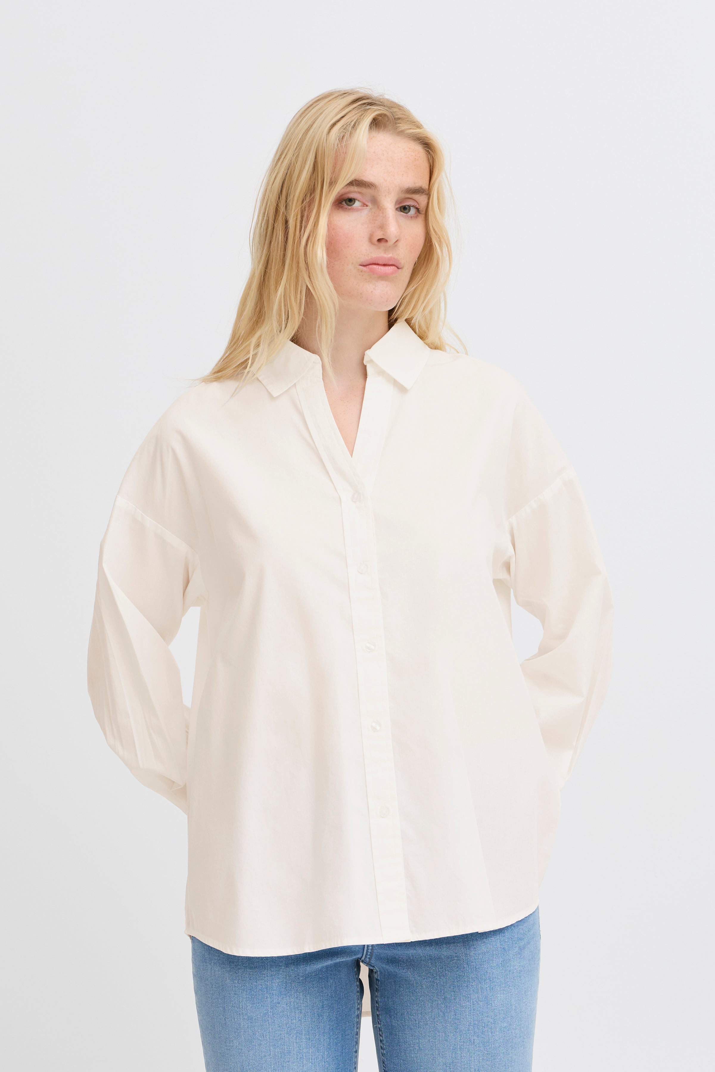 Ichi - IHEstama skjorte i hvid