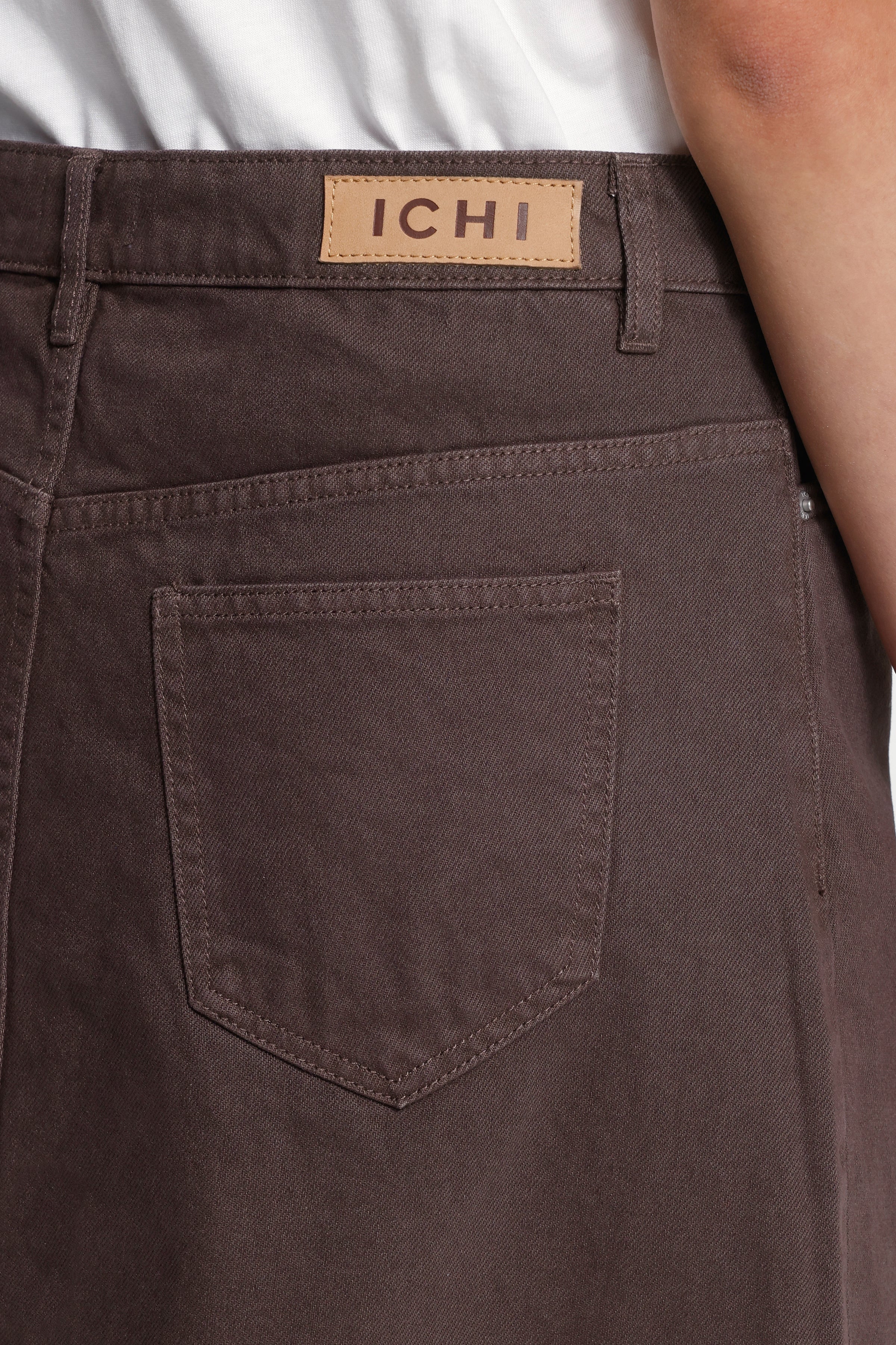 Ichi - IHAVENY Denim Nederdel Brun