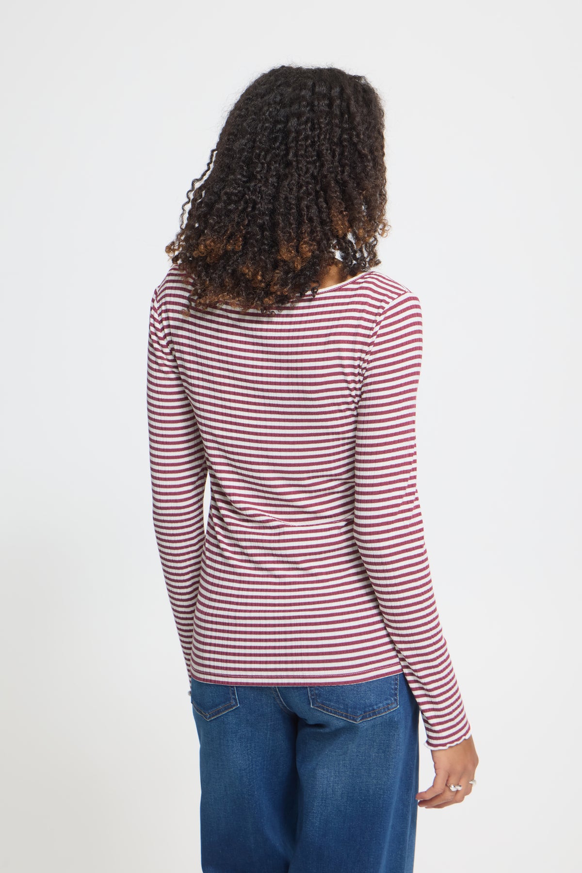 Ichi - IHCella Bluse, bordeaux strib