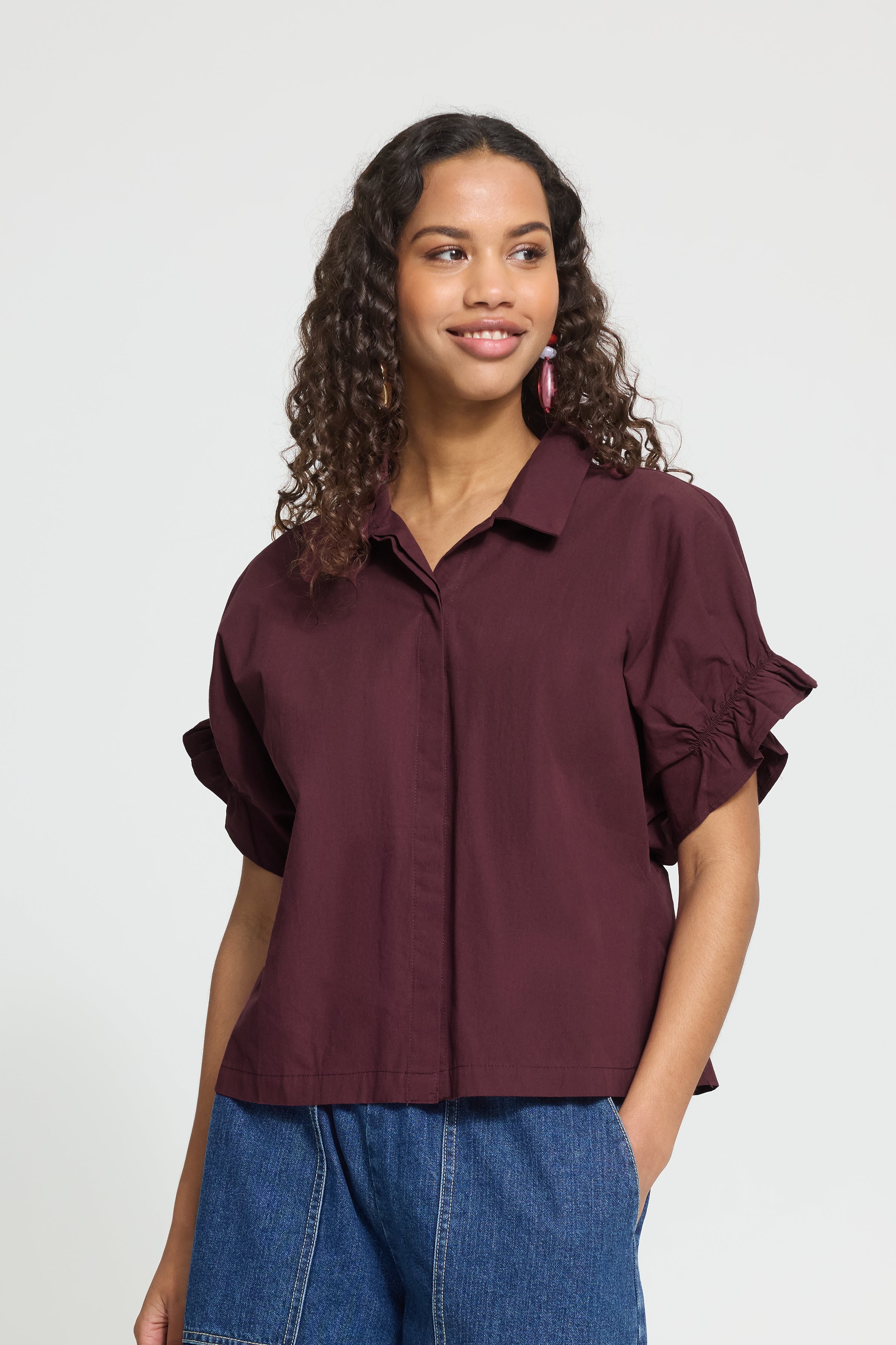 Ichi - IHSami Shirt i Wine Red