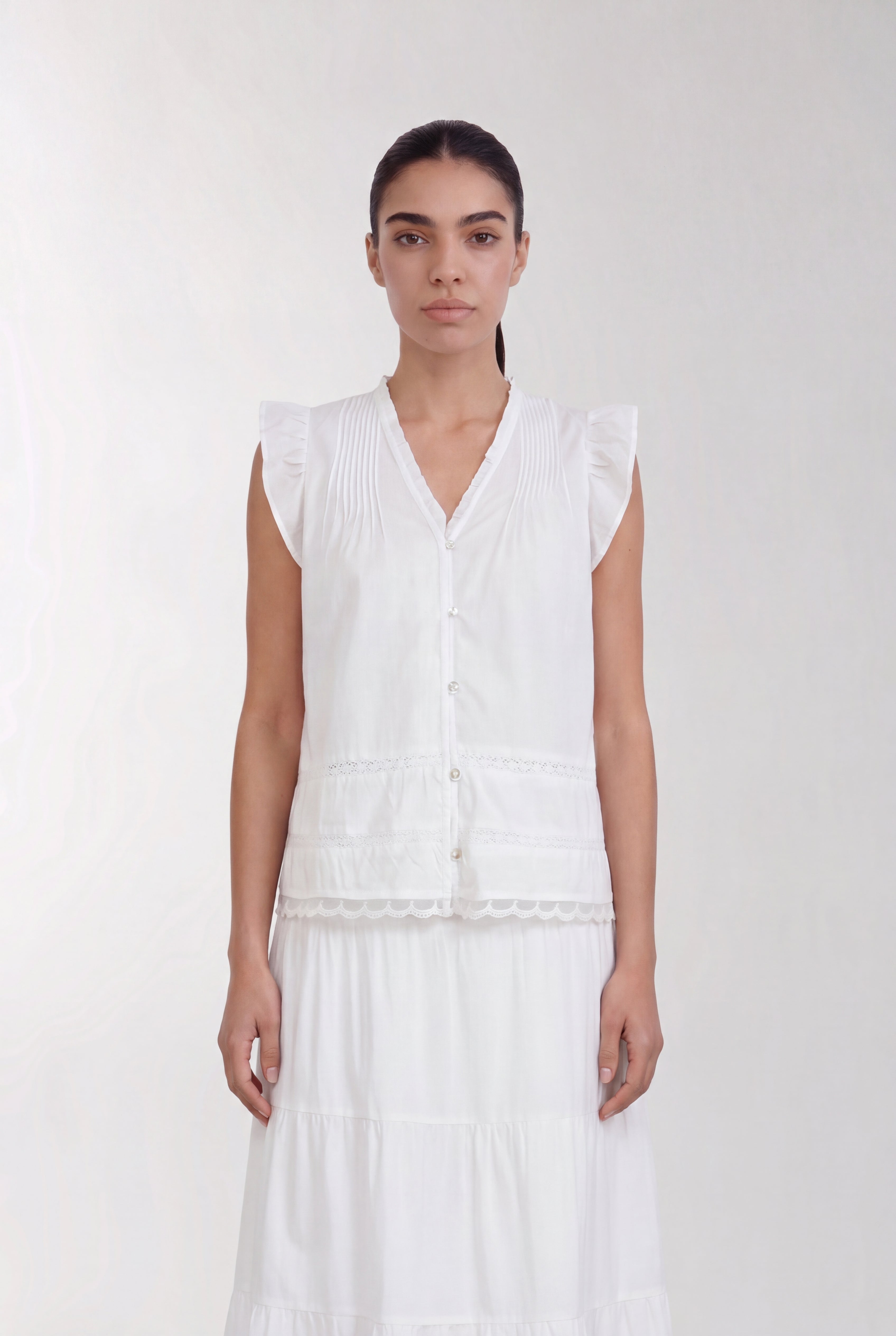 Leveté Room - LR-Rosy 2 top i hvid