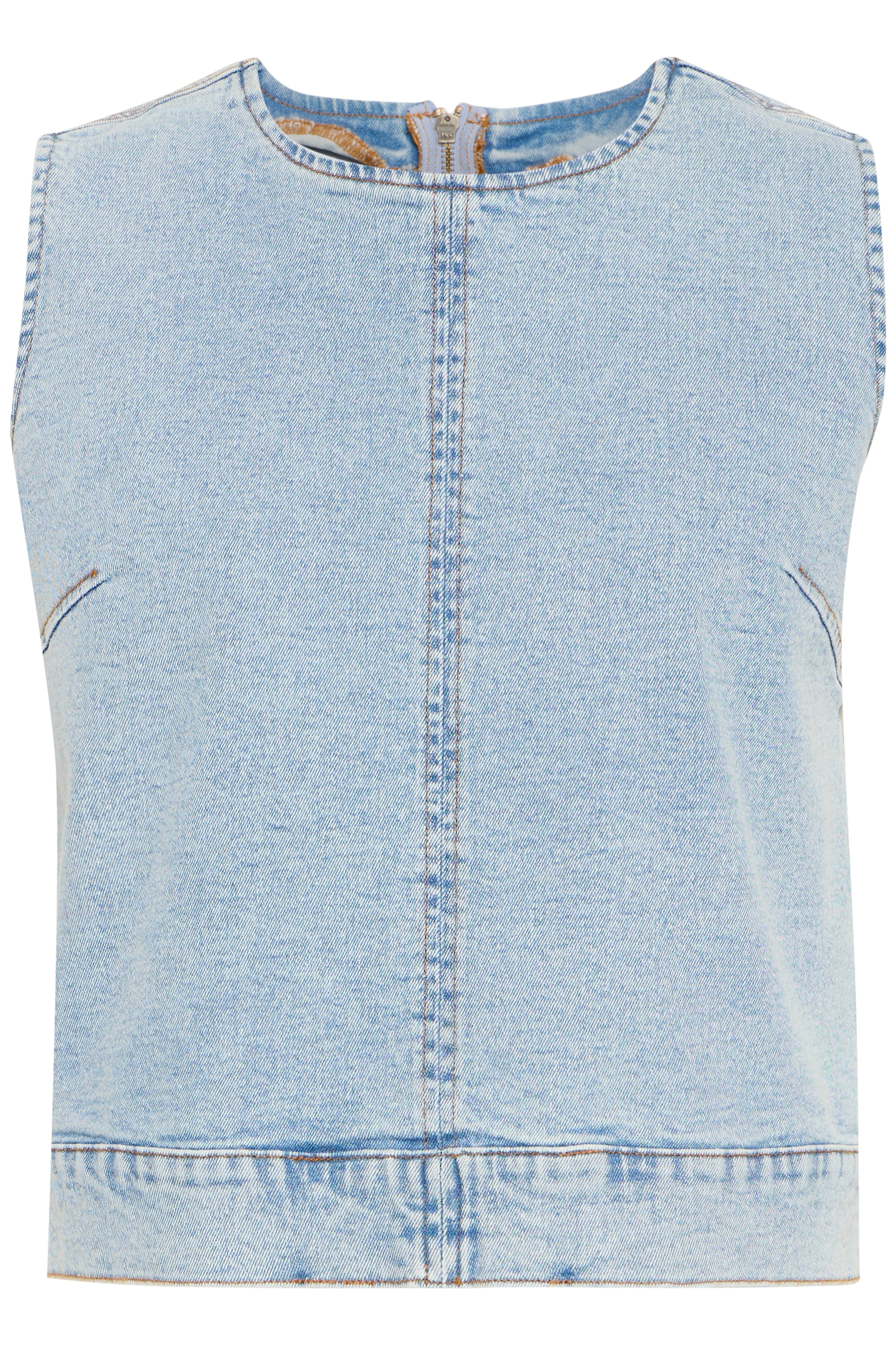 IHARMIOS Denim Top fra ICHI