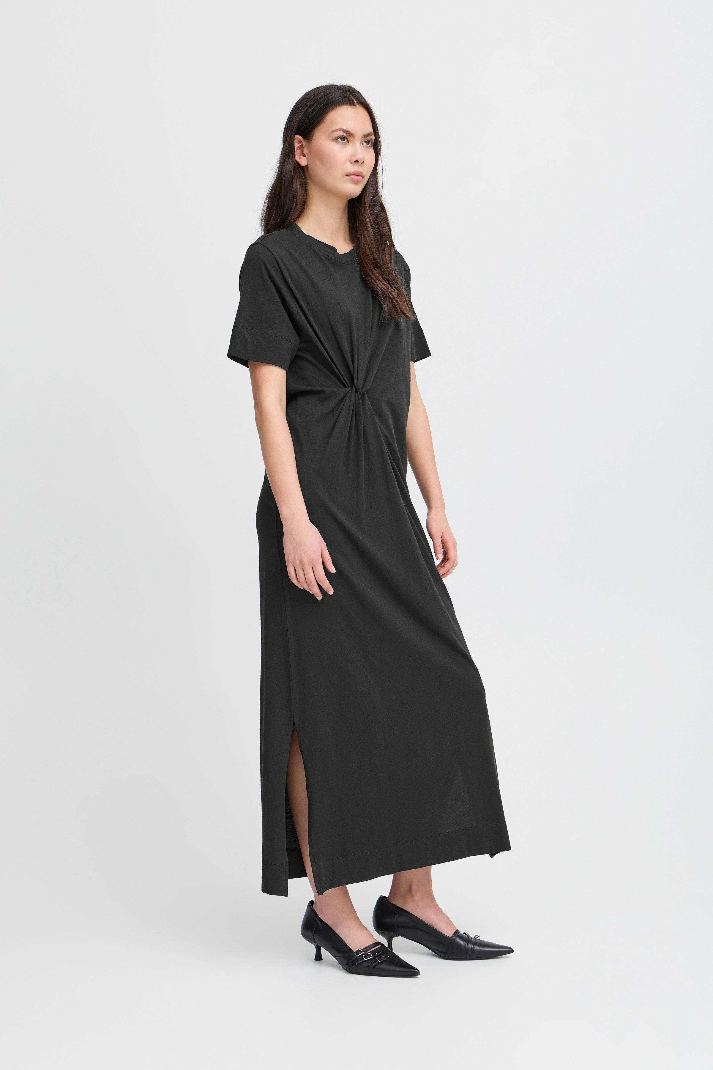 Ichi IHOvula Dress - T-shirtkjole med Knudedetalje