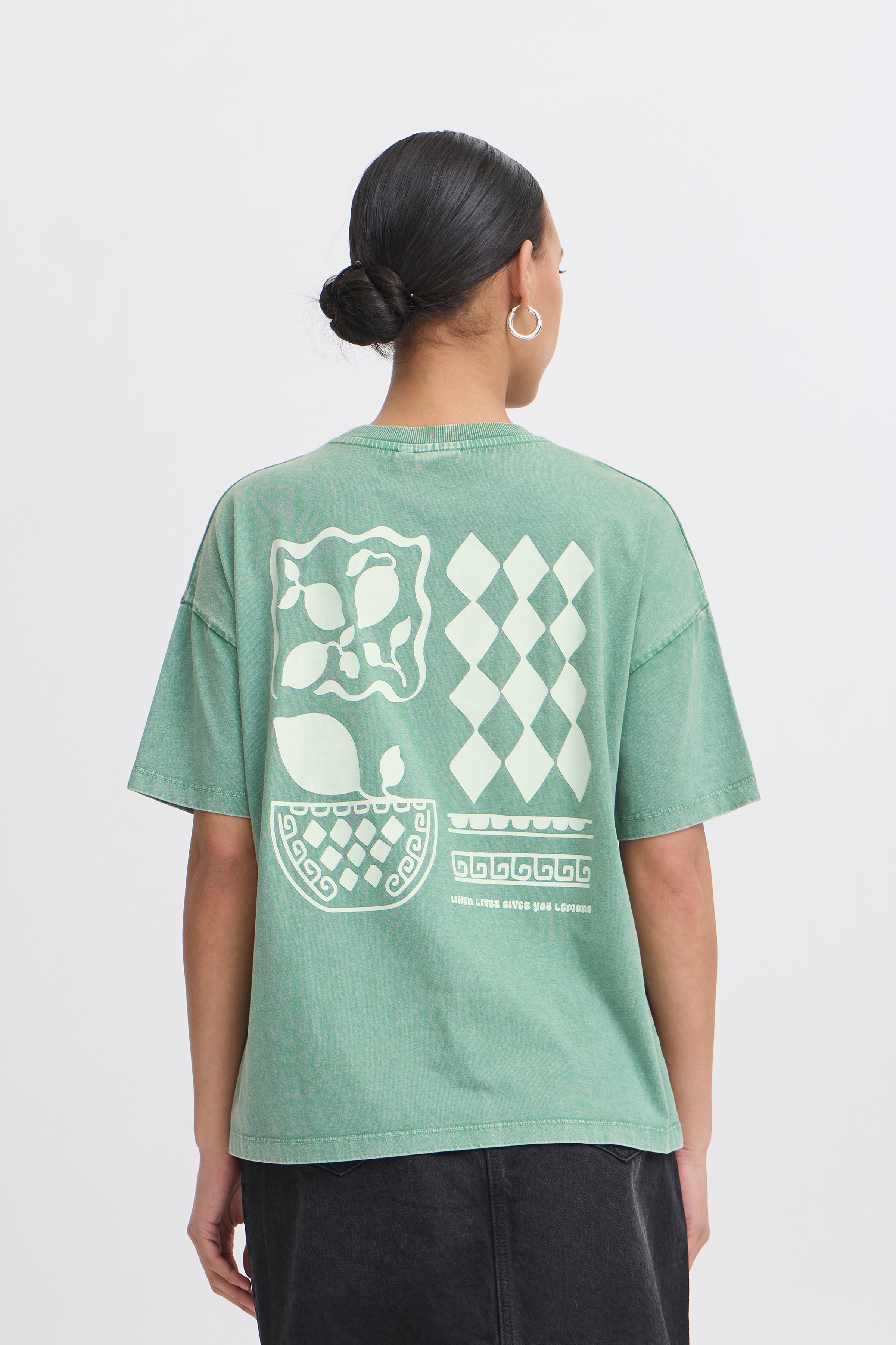 ICHI IHNabino T-shirt – Grøn Bomulds Tee