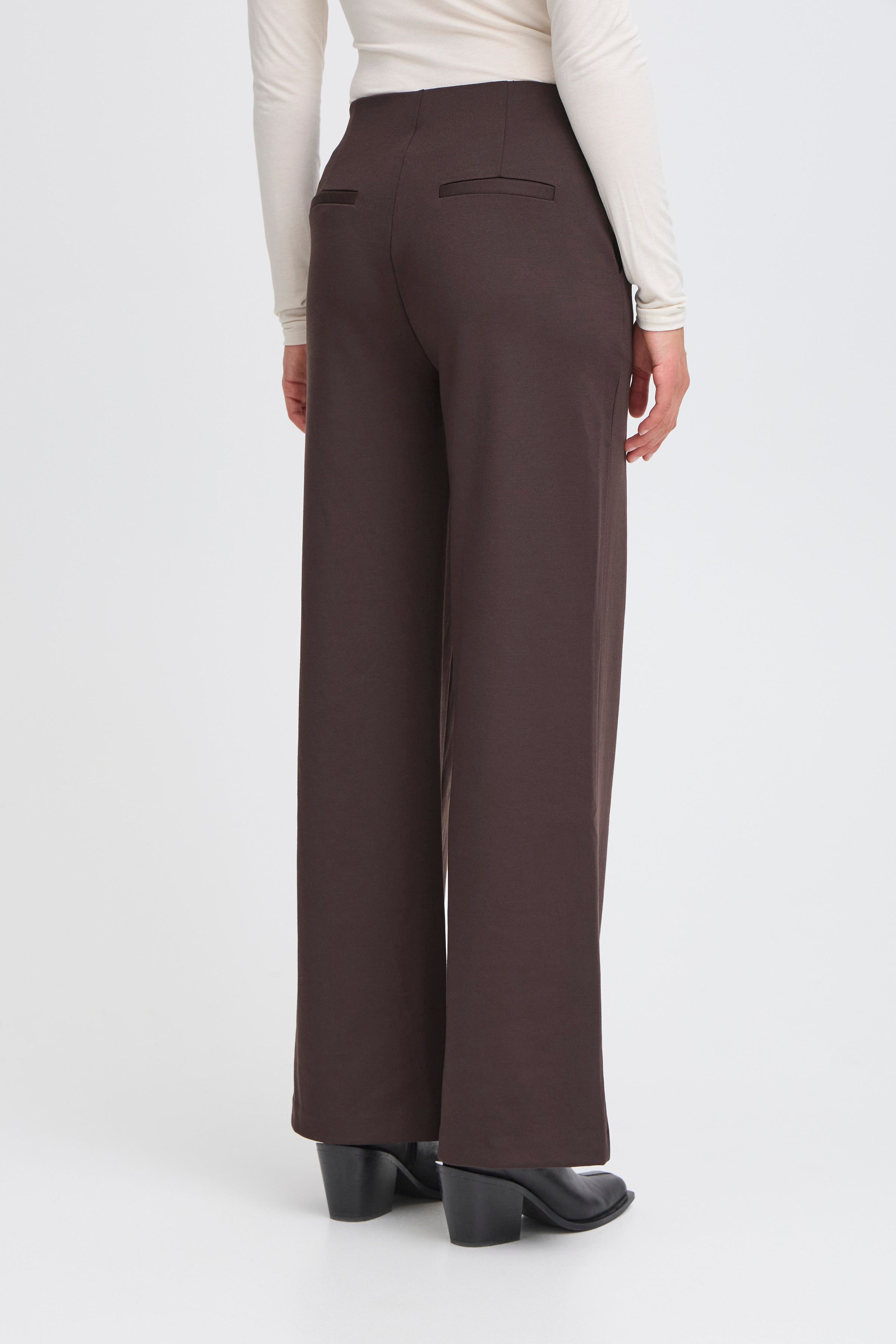 Ichi - IHKate Wide pants i mørkebrun