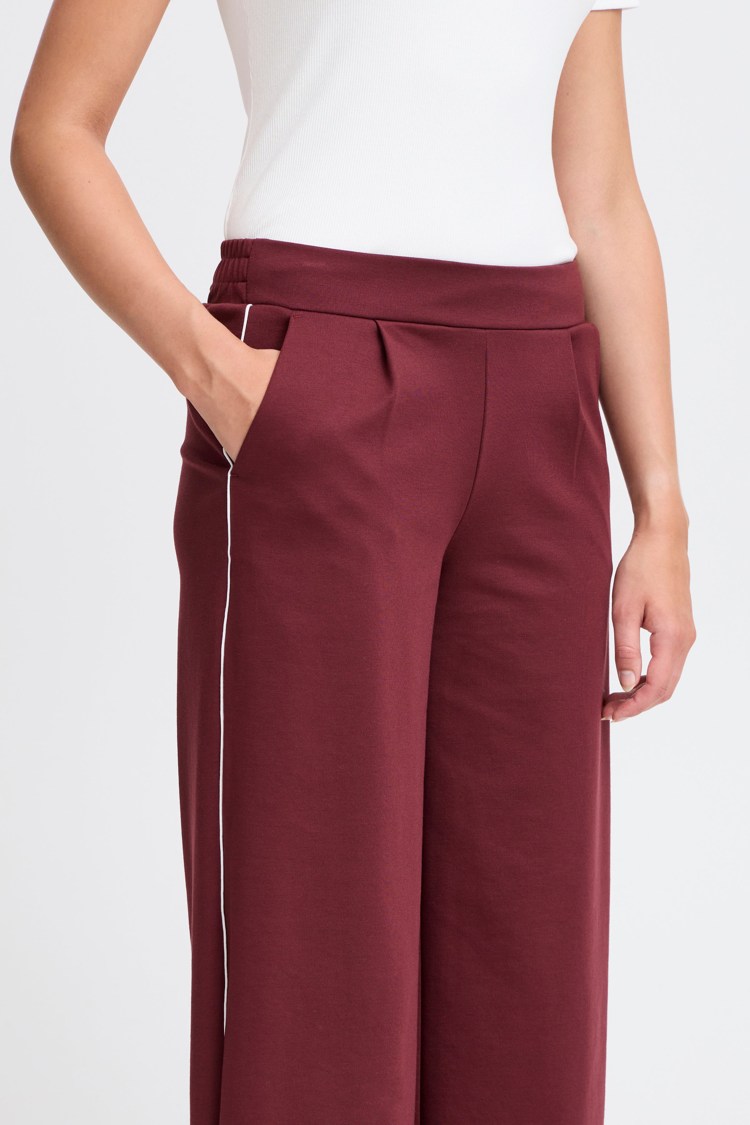 Ichi IXKate Wide pant, bordeaux