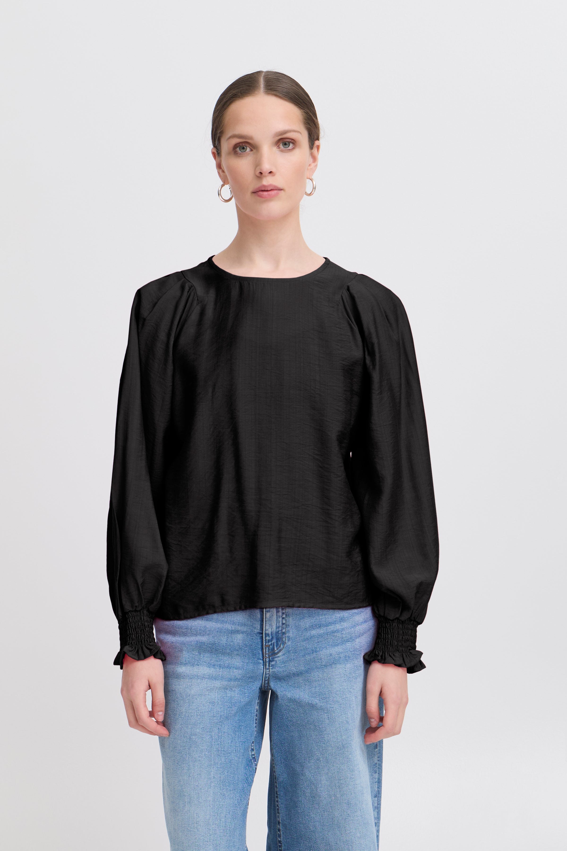 Ichi - IHWilma bluse i sort