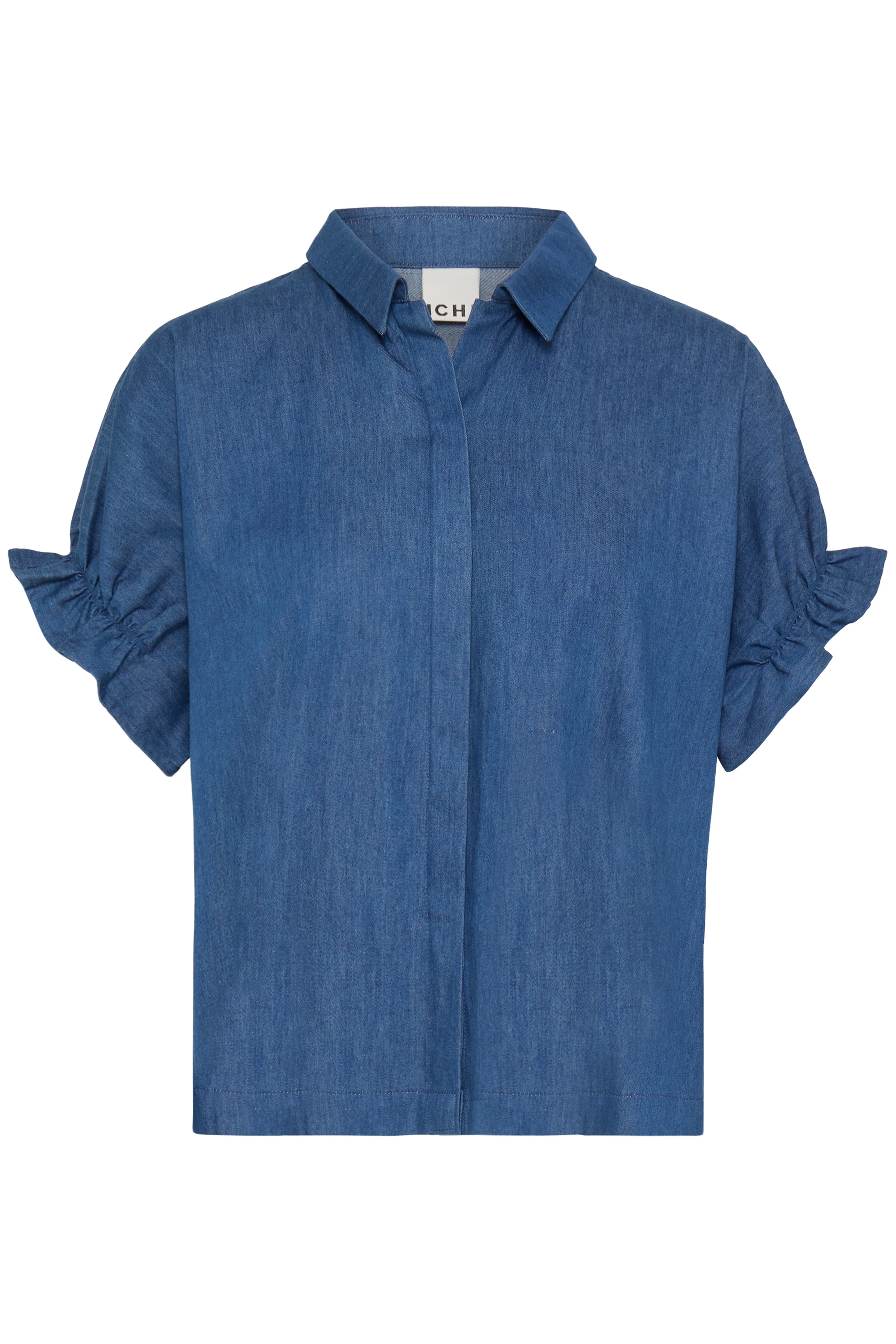 Ichi - IXSami skjorte i blå denim