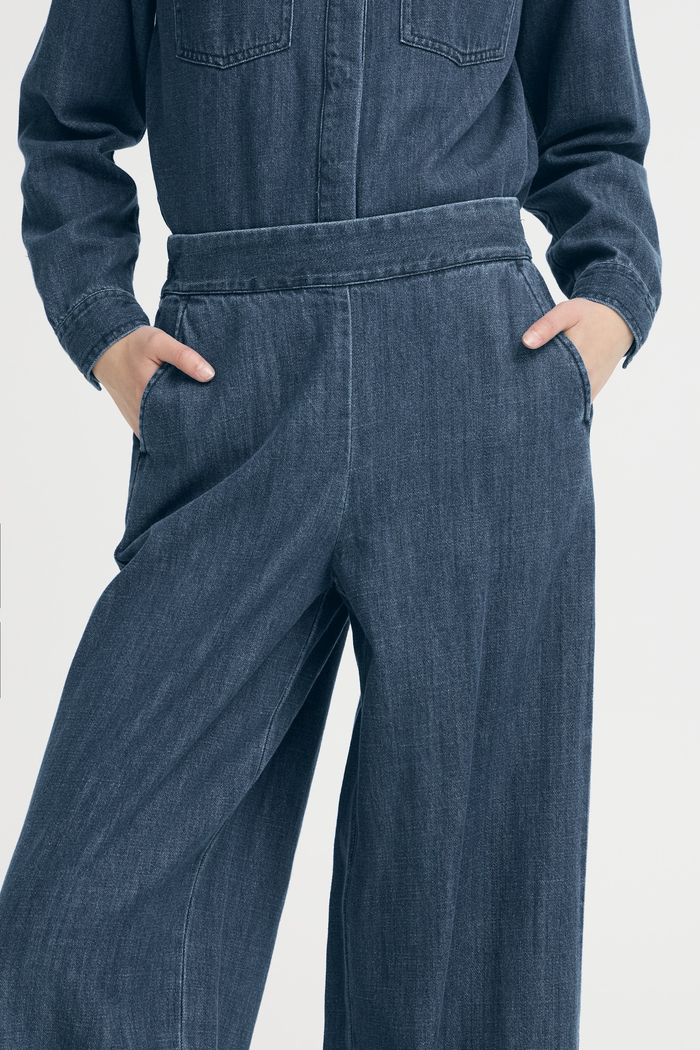 Ichi - IHAubery Pant, bløde denim bukser