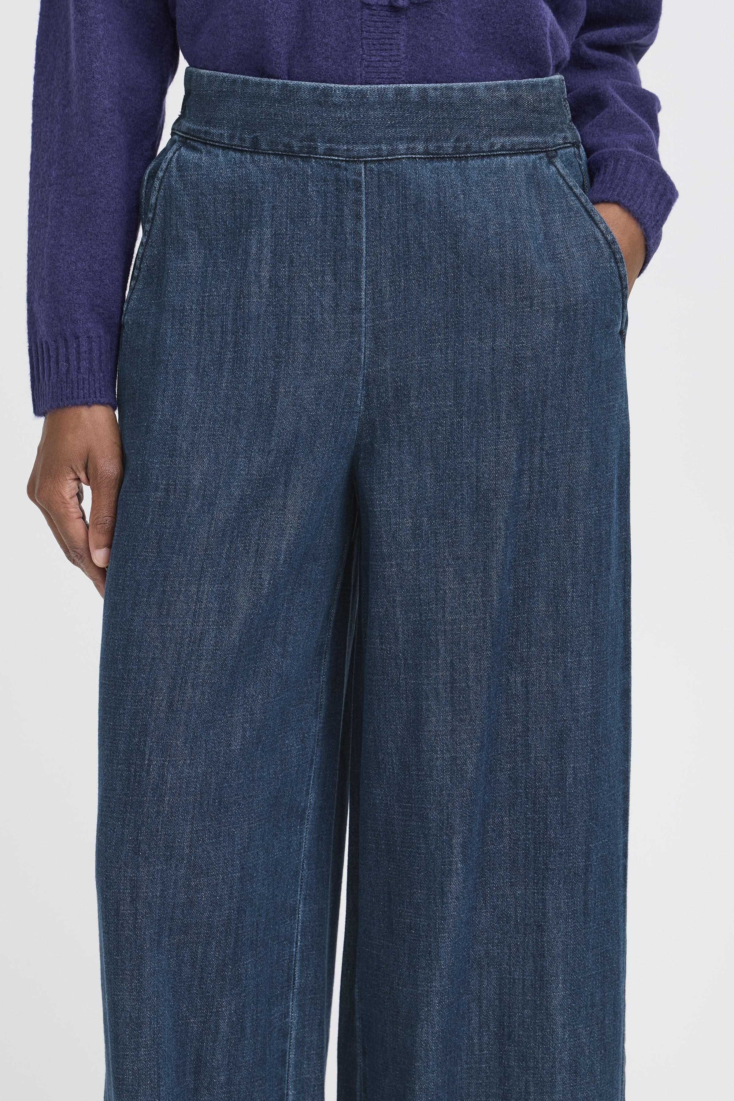 Ichi - IHAubery Pant, bløde denim bukser