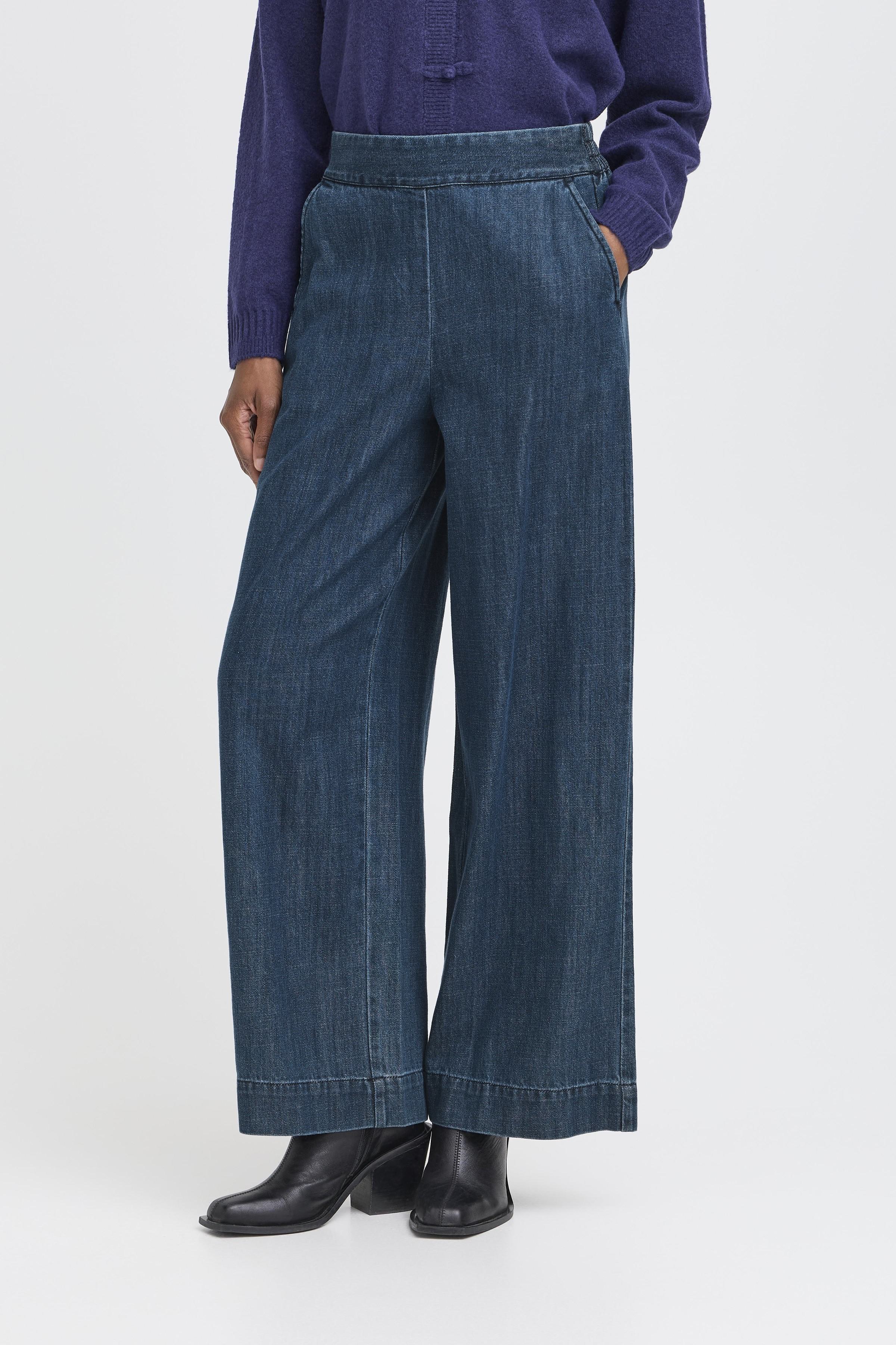 Ichi - IHAubery Pant, bløde denim bukser