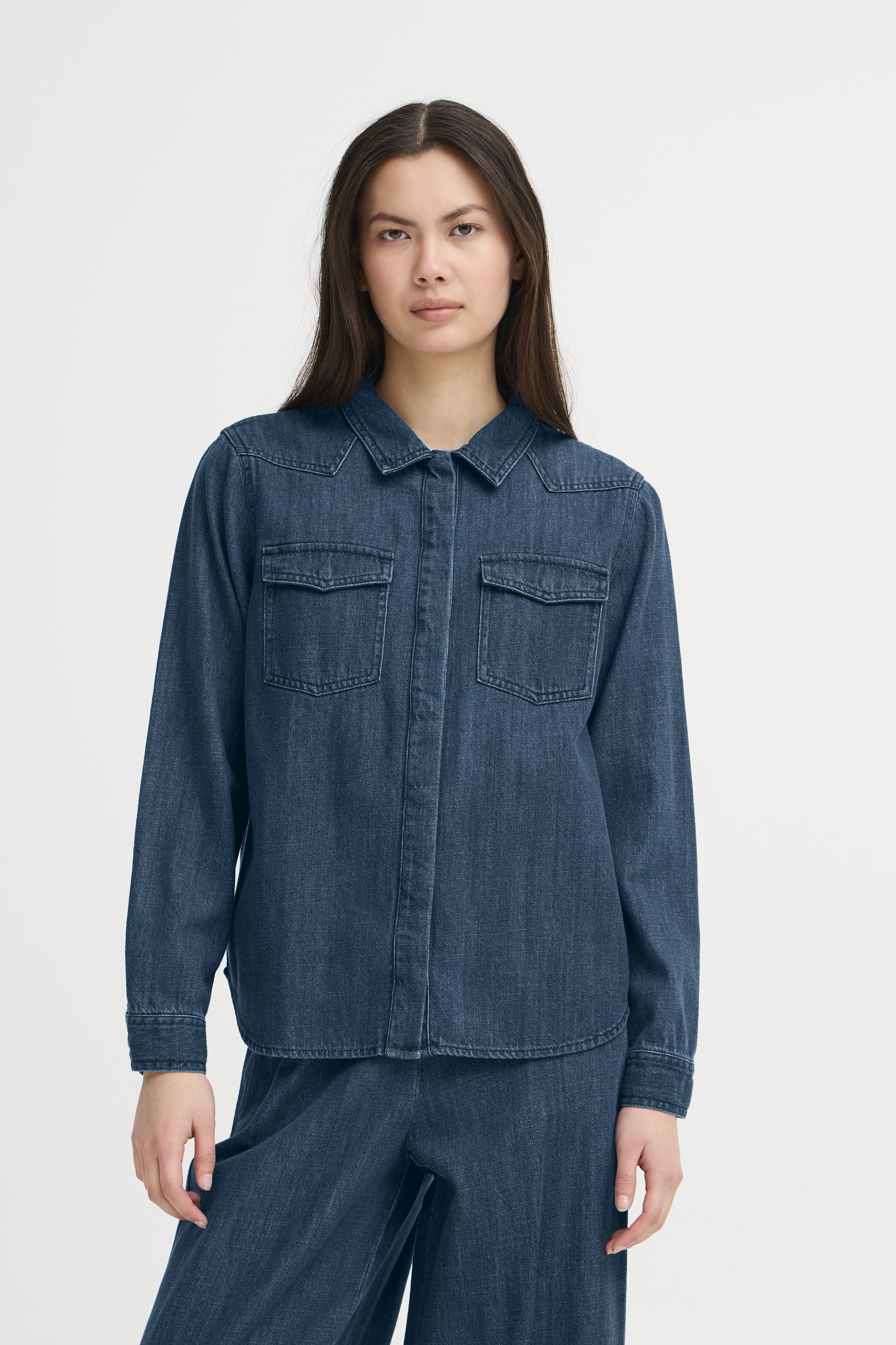 Ichi - IHAubery Skjorte i blød denim