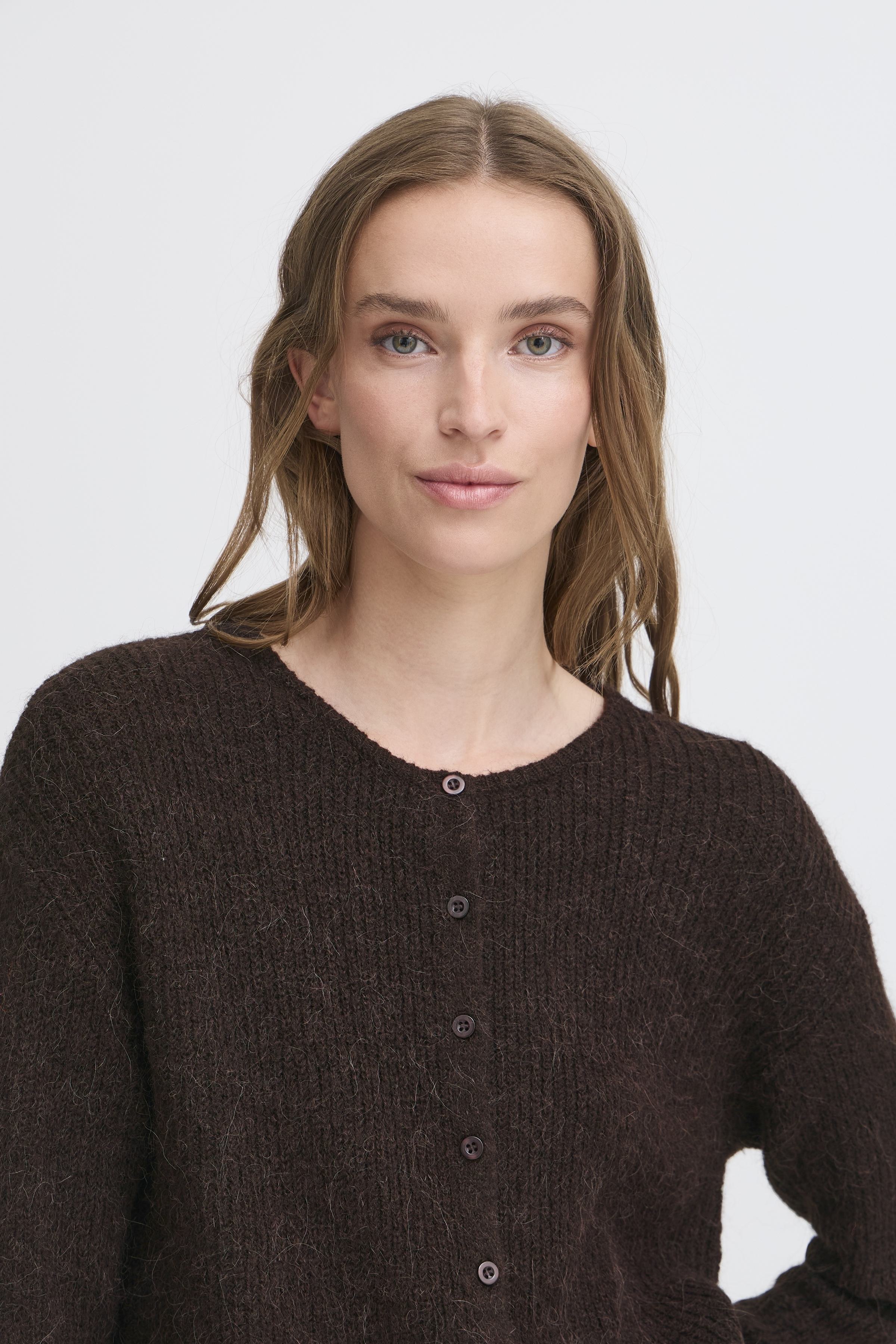 Ichi IHKamara Cardigan i Mørkebrun