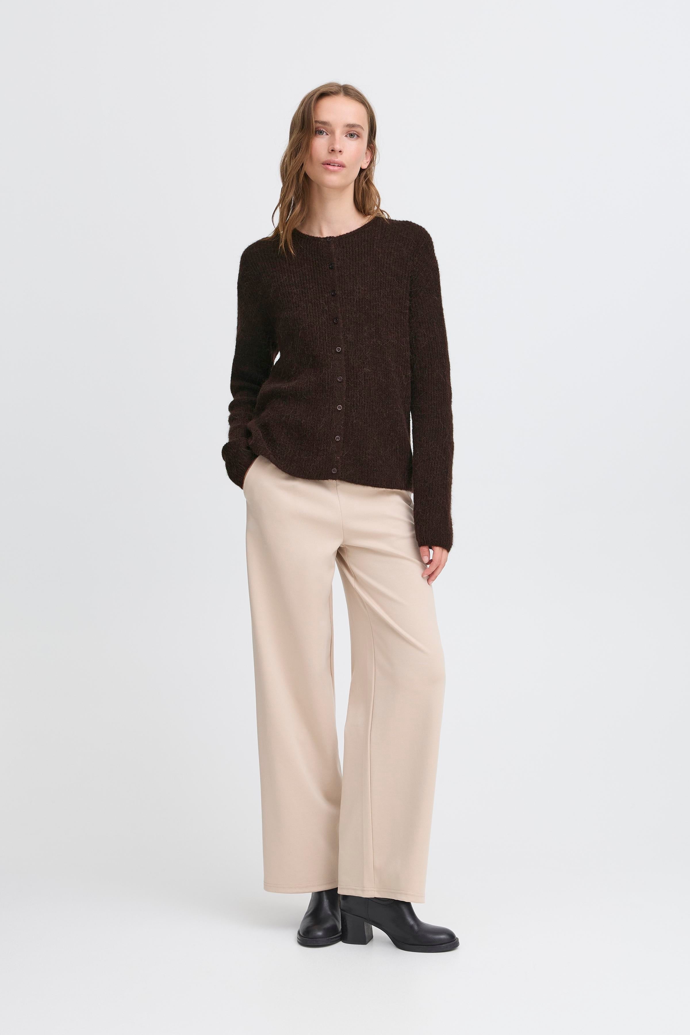Ichi IHKamara Cardigan i Mørkebrun