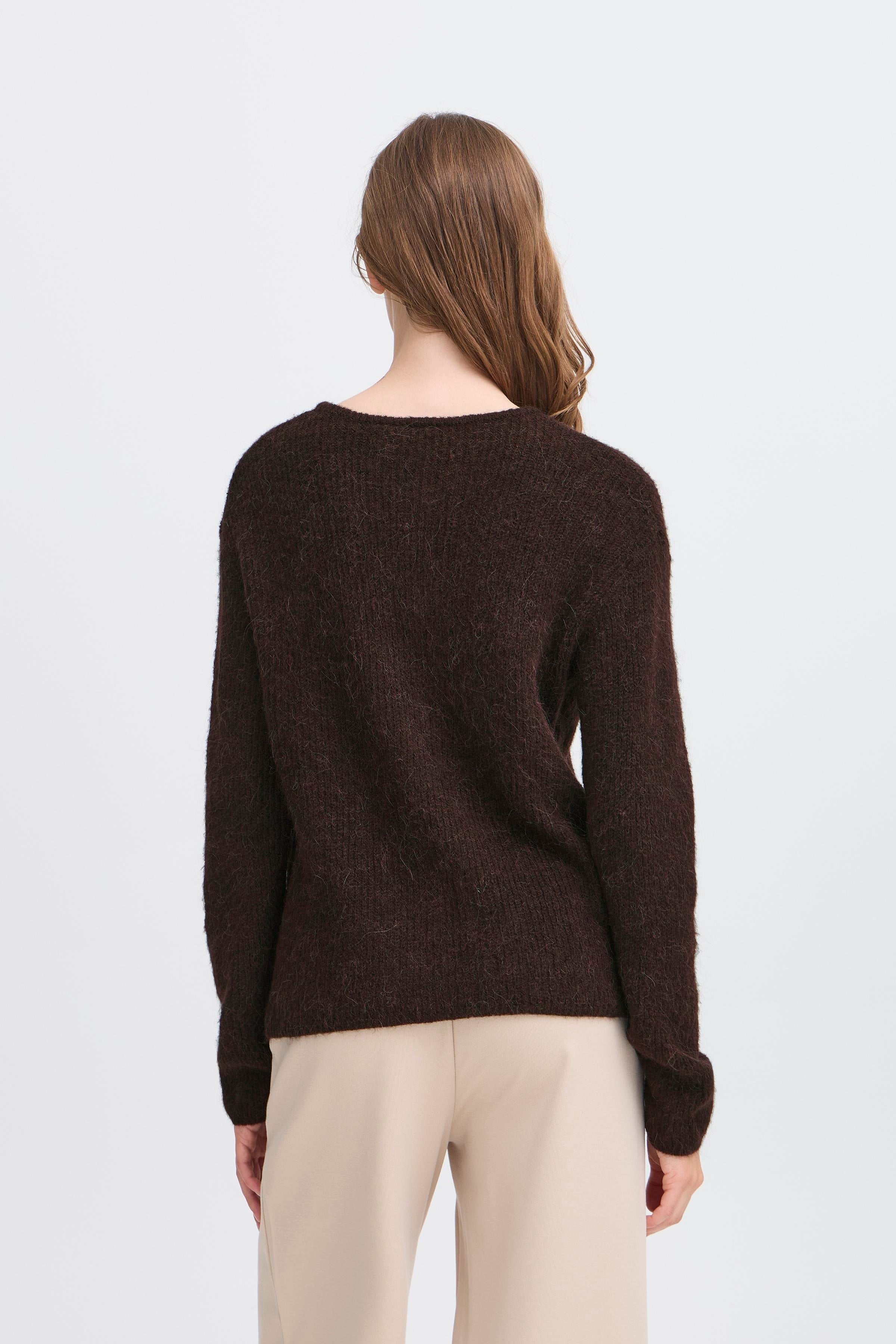 Ichi IHKamara Cardigan i Mørkebrun